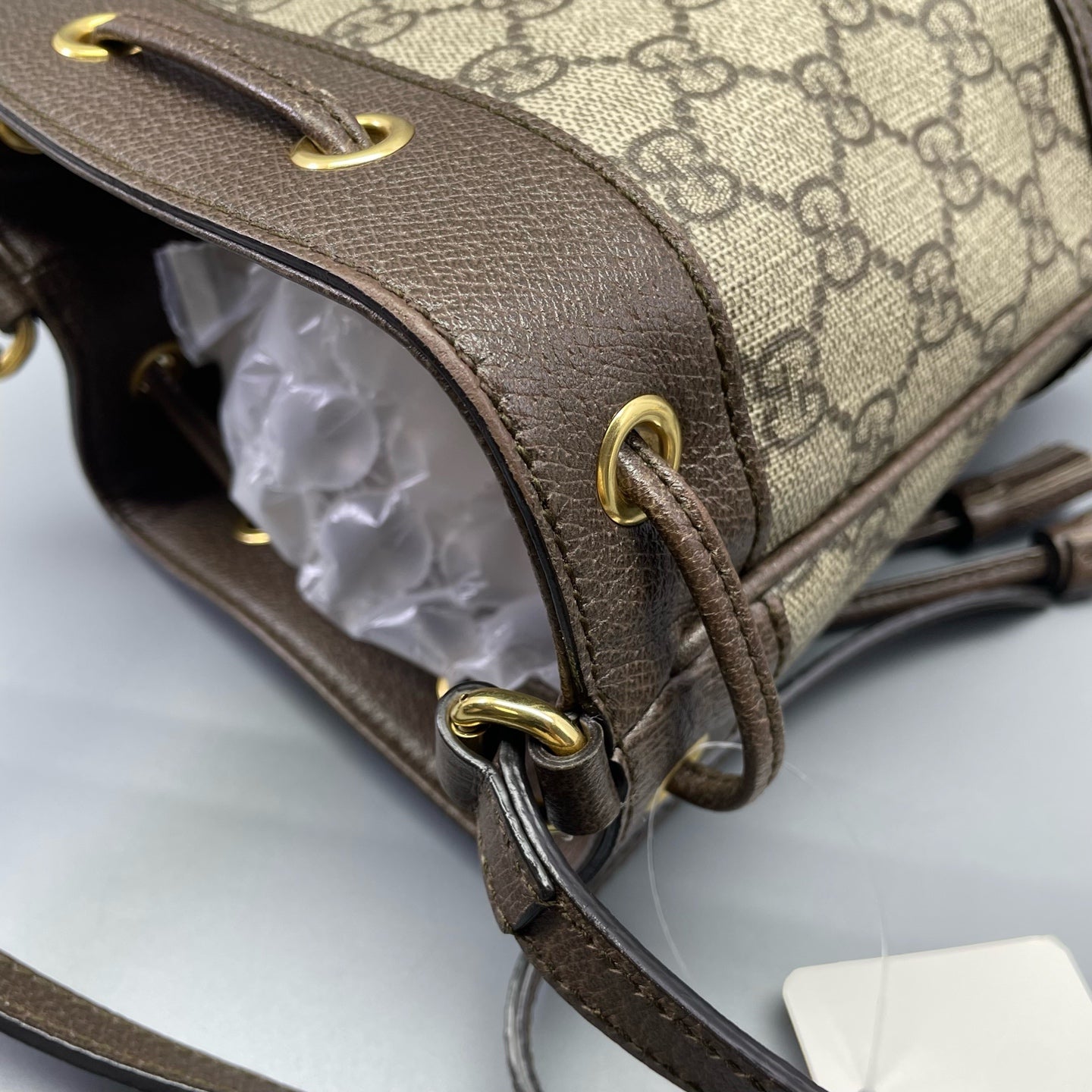 Gucci - Ophidia GG Supreme Mini Bucket Bag - GG Supreme canvas with leather trim - Brown - (mini)
