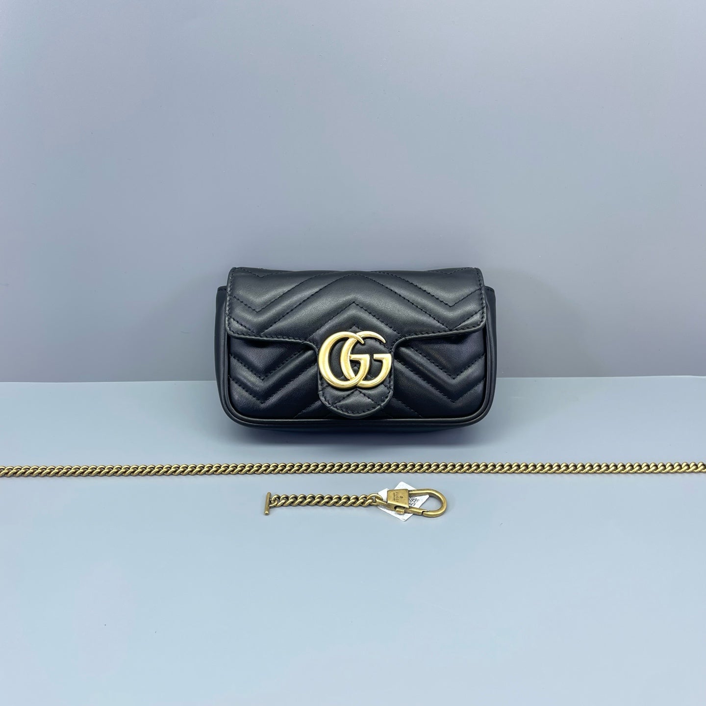 Gucci - Marmont Super Mini Bag - Leather - Black - (mini)