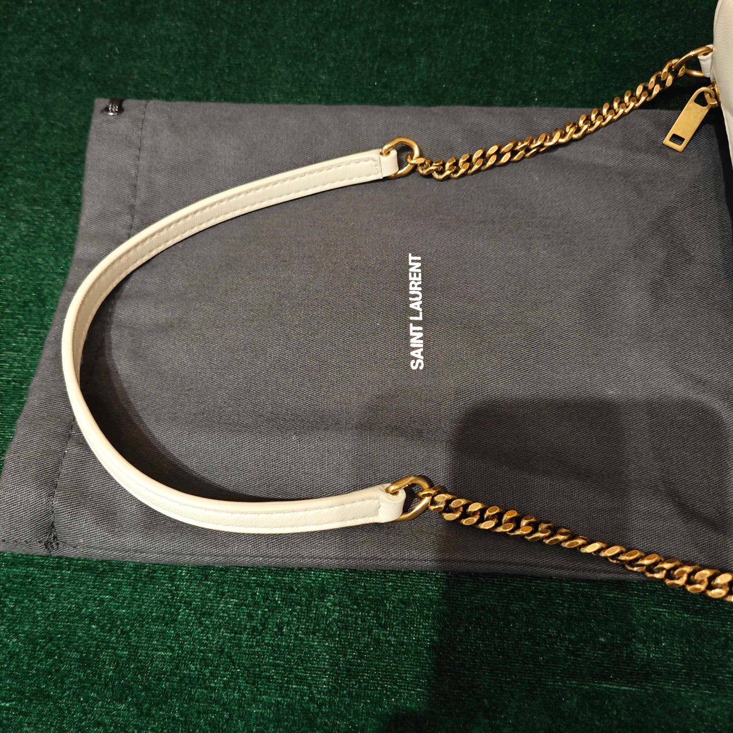 Saint Laurent - Small Cylinder Quilted Shoulder Bag - Leather - White - (mini)