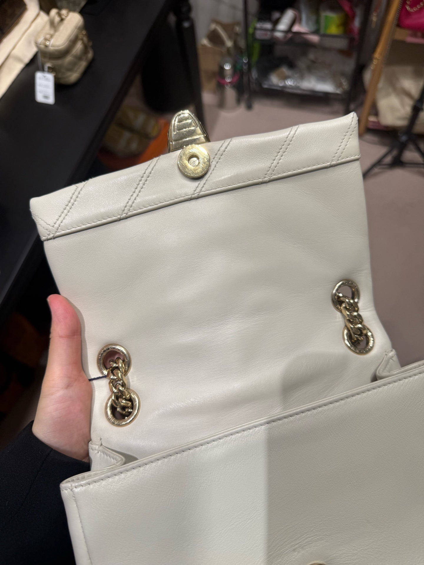 BVLGARI - Serpenti Forever Maxi Chain Shoulder Bag - Leather - White - (Small)