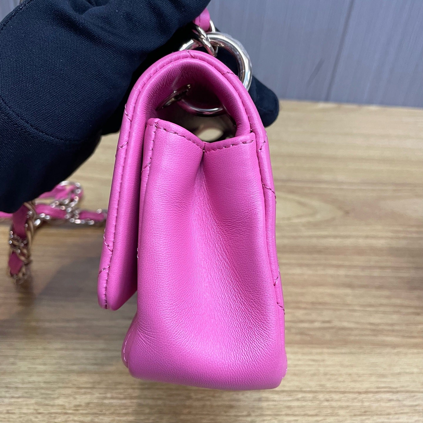 Chanel - Classic Flap Mini (Large Rectangular) - Lambskin leather - Pink - (mini)