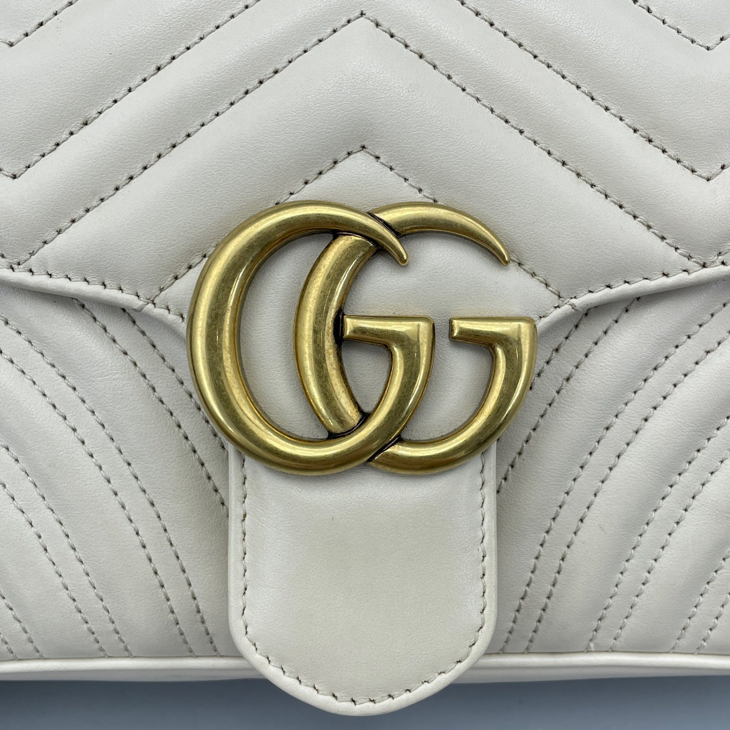 Gucci - Marmont 2.0 Small Shoulder Bag - Leather - White - (Small)