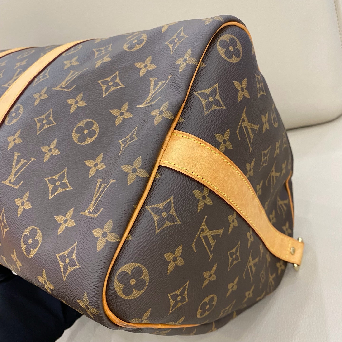 Louis Vuitton - Keepall 45 Bandouliere - Monogram coated canvas with Vachetta leather trim - Brown - (large)