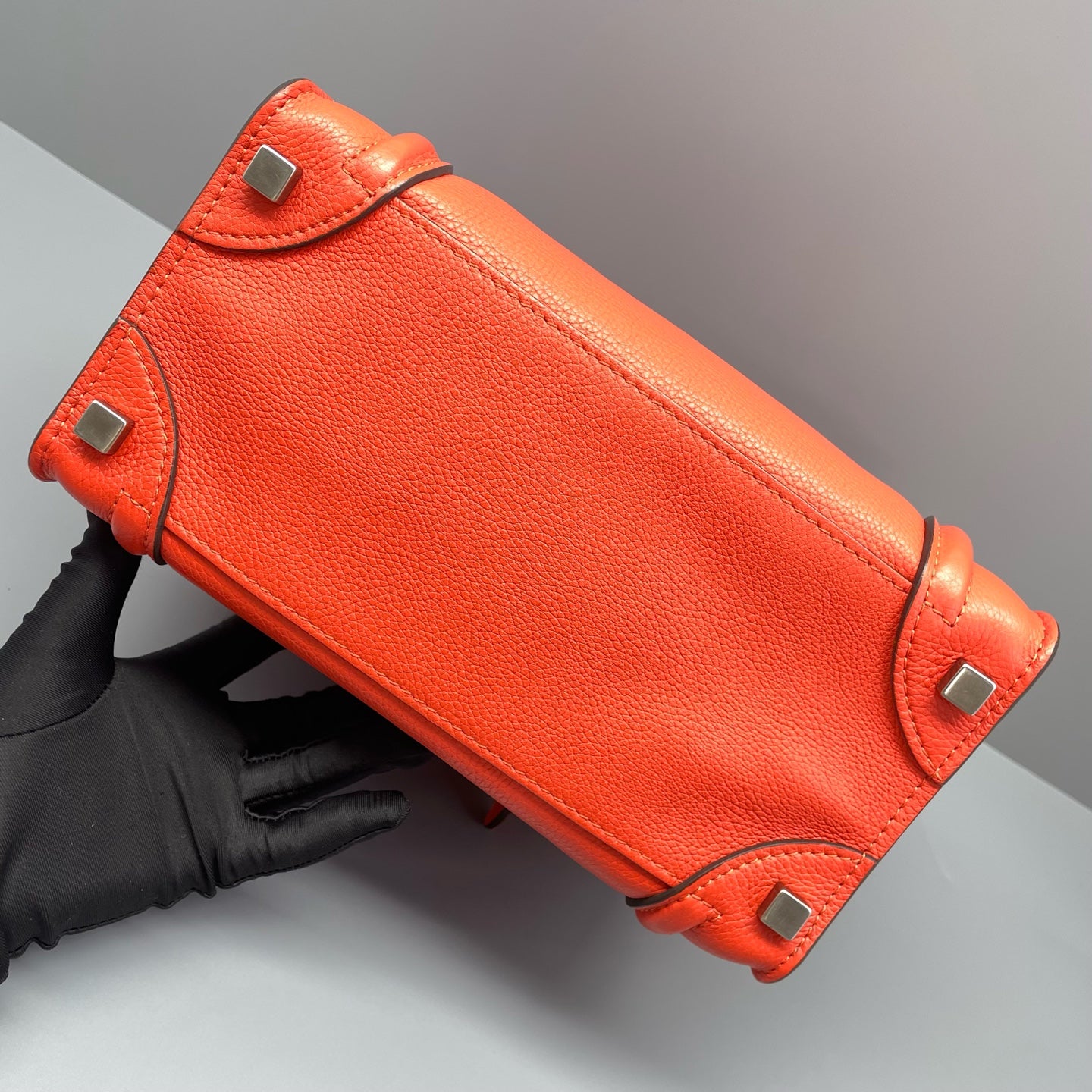 Celine - Luggage Tote - Grained calfskin leather - Orange - (Small)