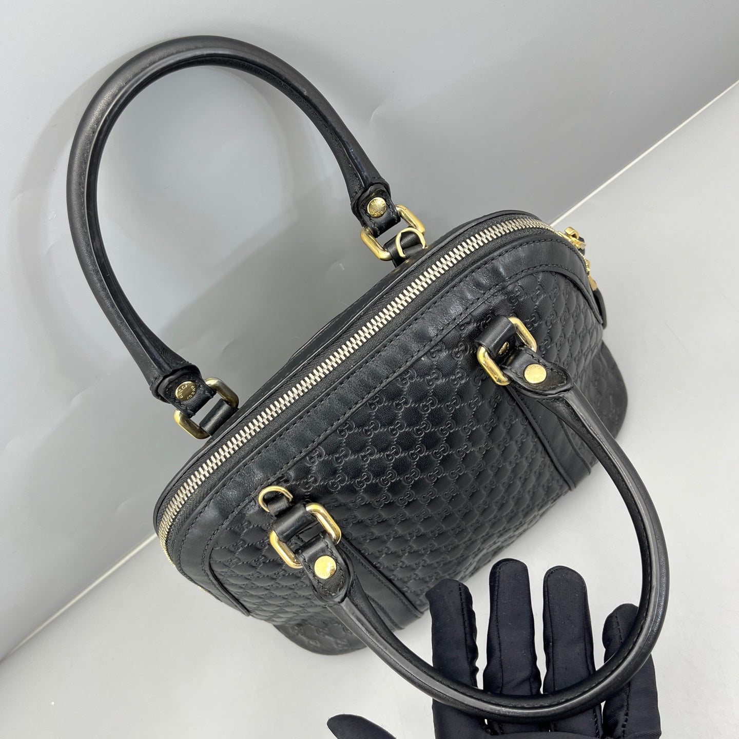 Gucci - Microguccissima Dome Bag - Leather - Black - (mini)