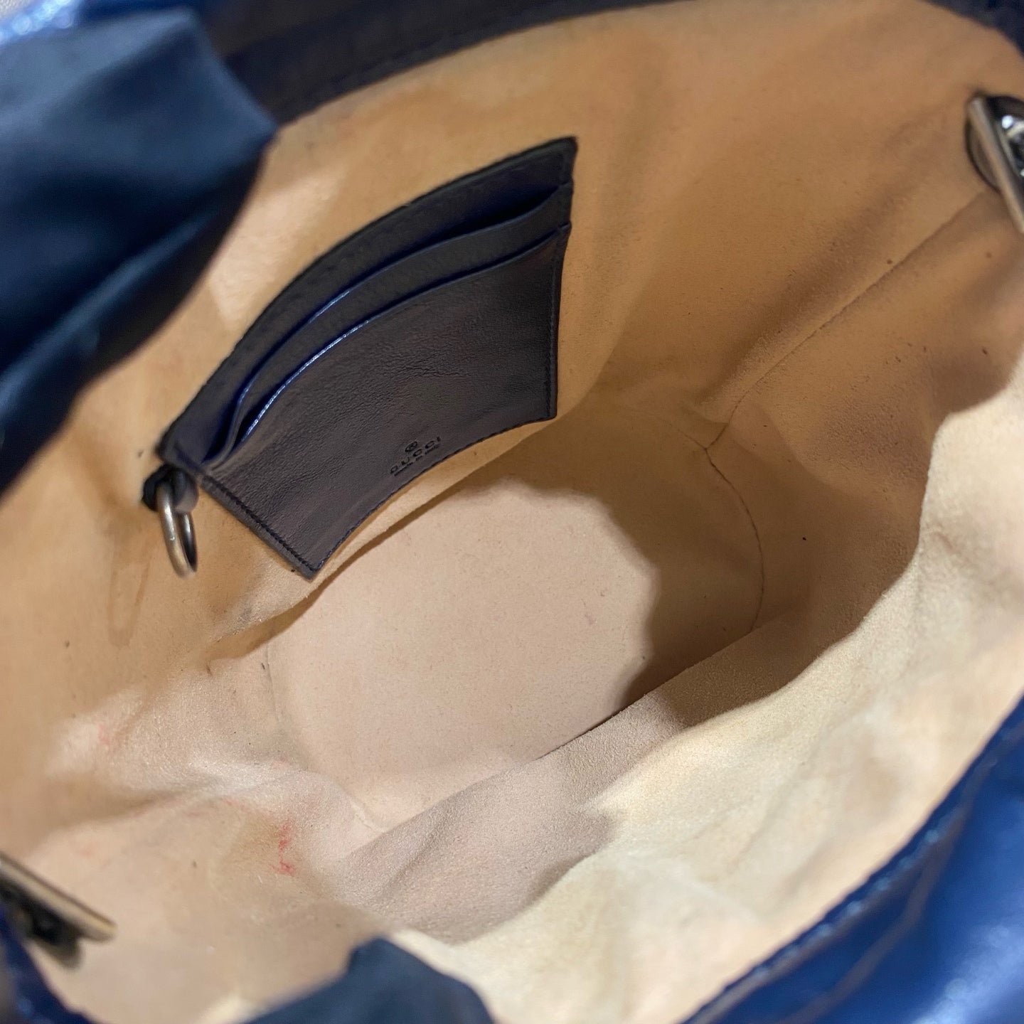 Gucci - Marmont Mini Bucket Bag - Leather - Navy - (mini)