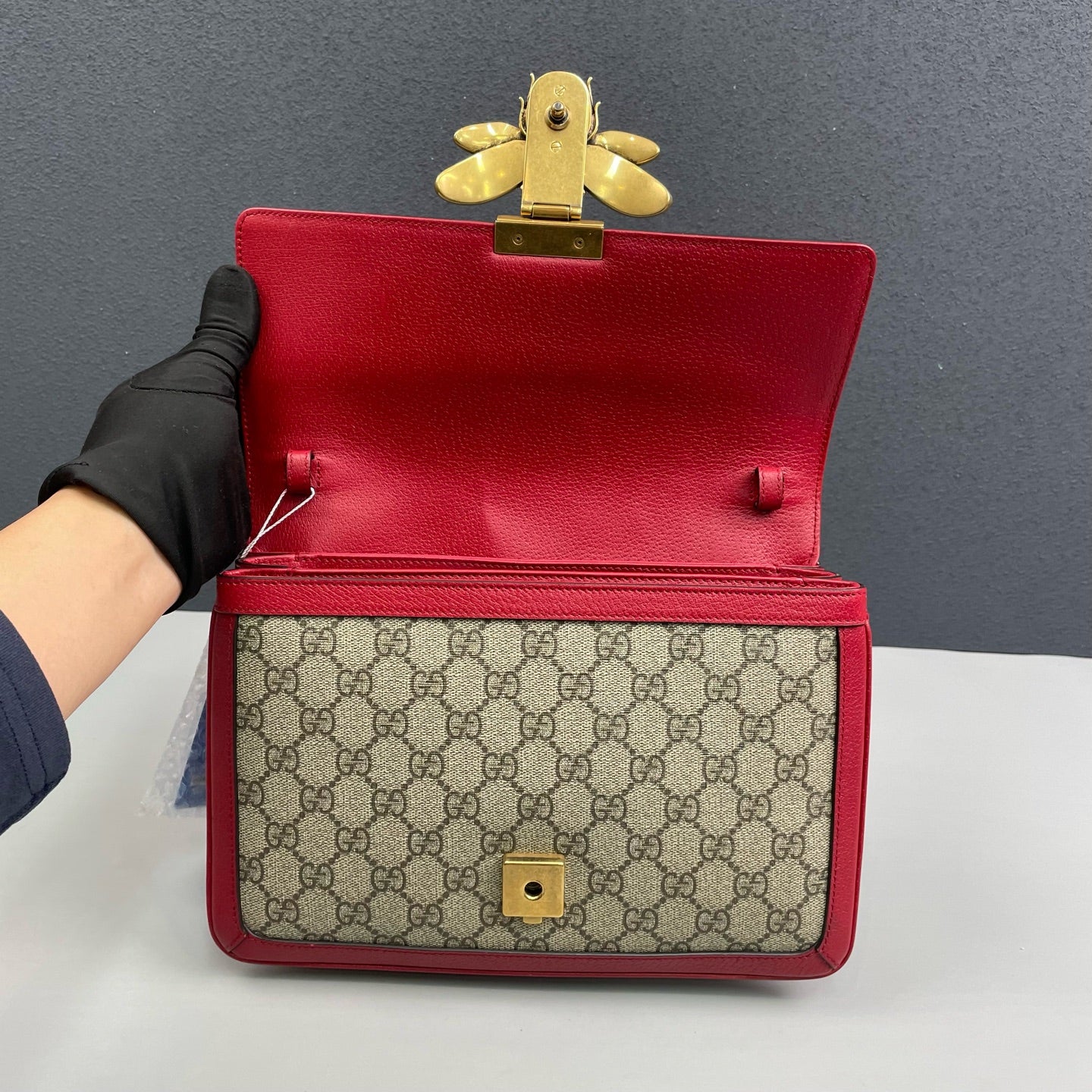 Gucci - Queen Margaret GG Supreme Shoulder Bag - GG Supreme canvas and grained leather - Multicolour - (small)