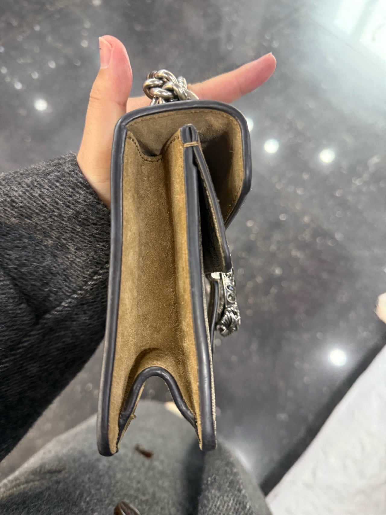 Gucci - Dionysus Medium Shoulder Bag - GG Supreme canvas with suede trim - Beige - (medium)