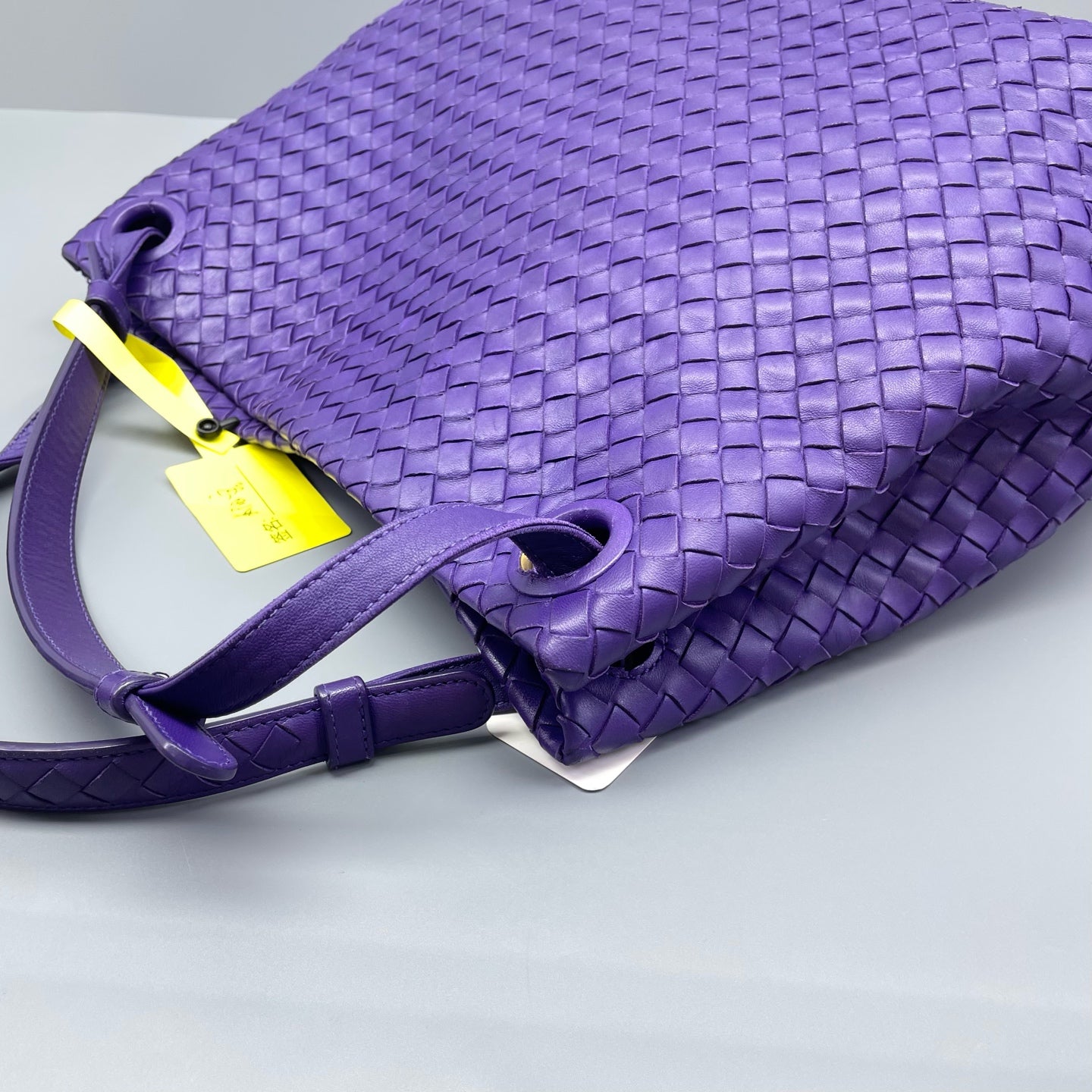 Bottega Veneta - Intrecciato Double Bridge Tote - Leather - Purple - (medium)