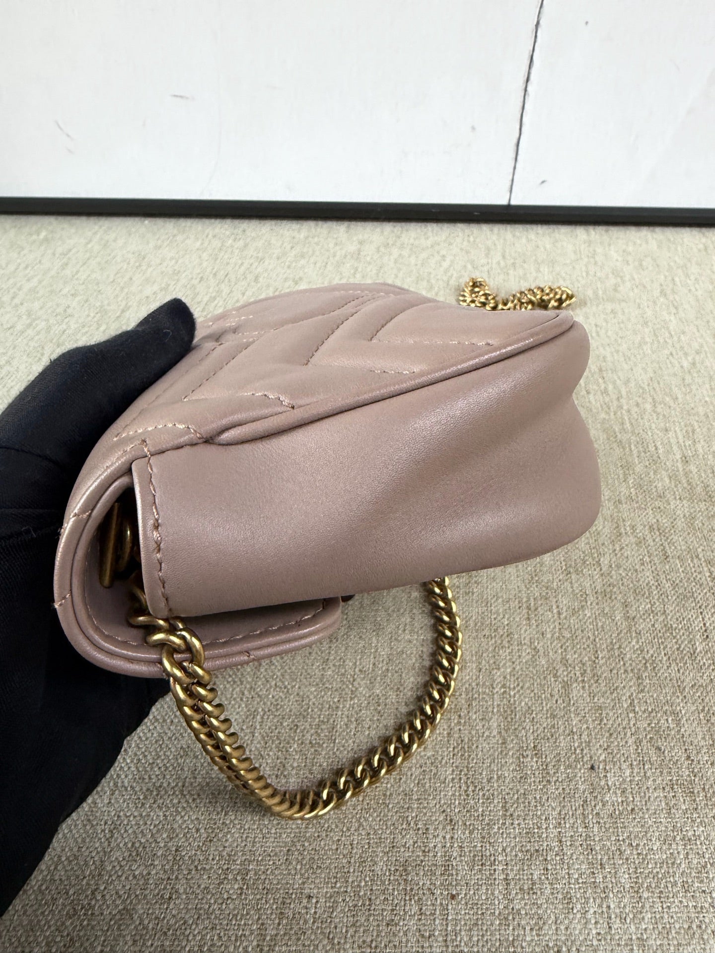 Gucci - Mini Marmont - Leather - Beige - (mini)