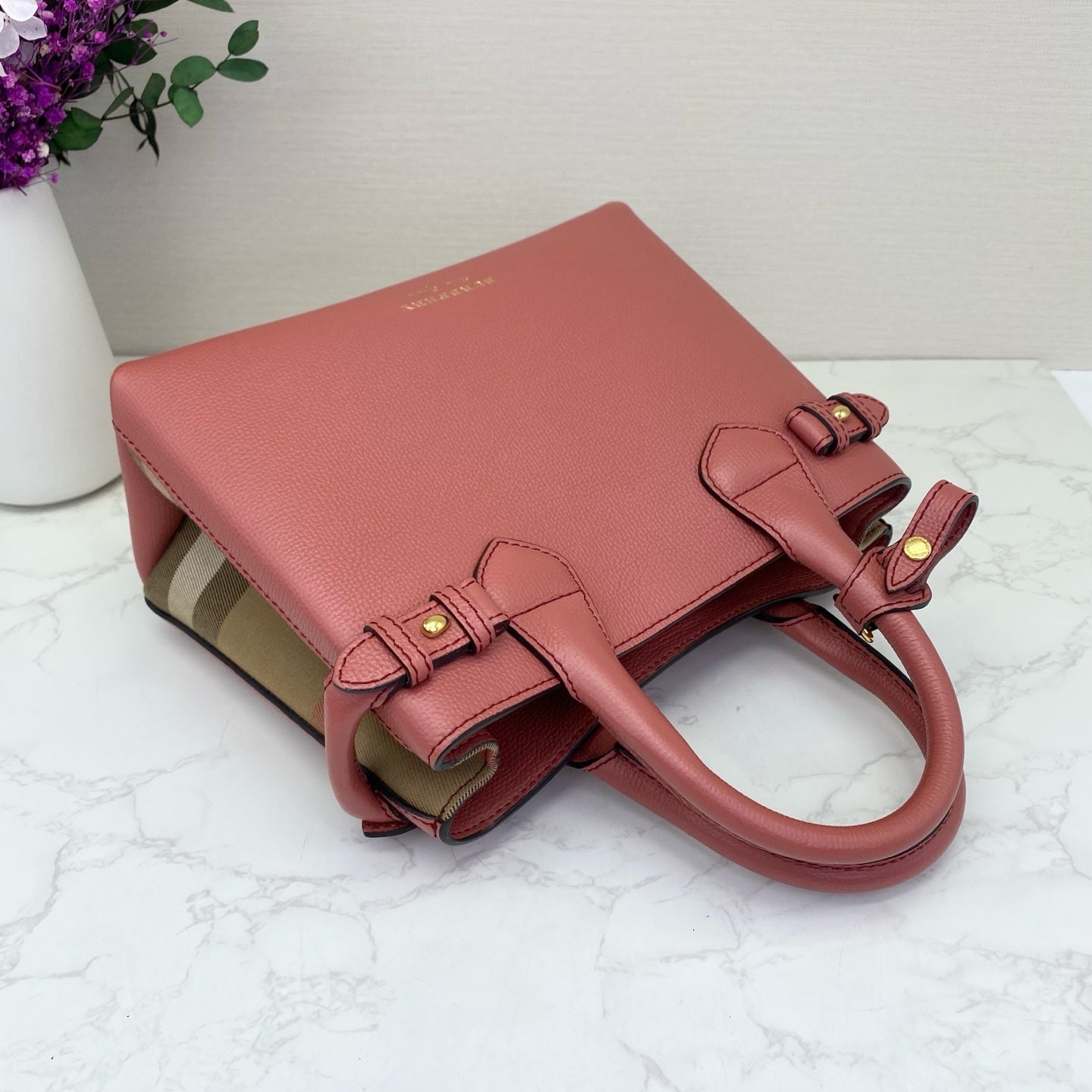 Burberry - Banner - Leather - Pink - (small)