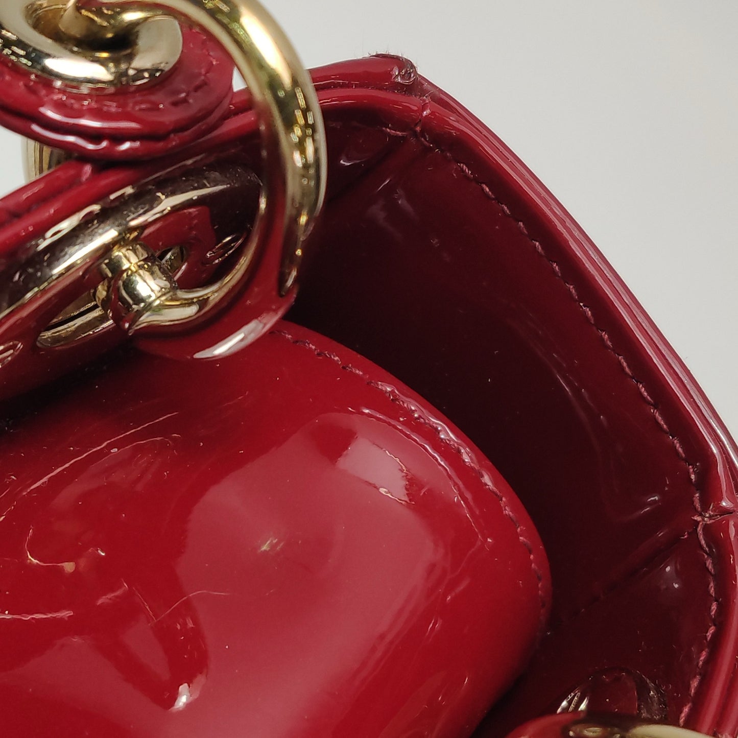 Dior - Lady Dior Micro - Patent leather - Red - (mini)