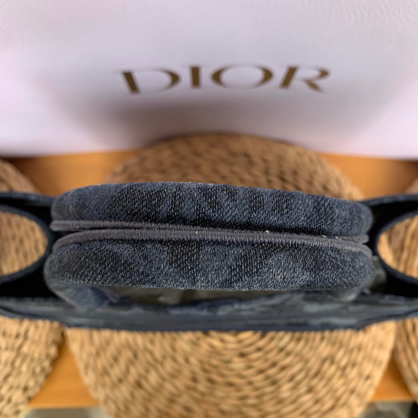 Dior - Book Tote - Denim with embroidery - Blue - (Medium)