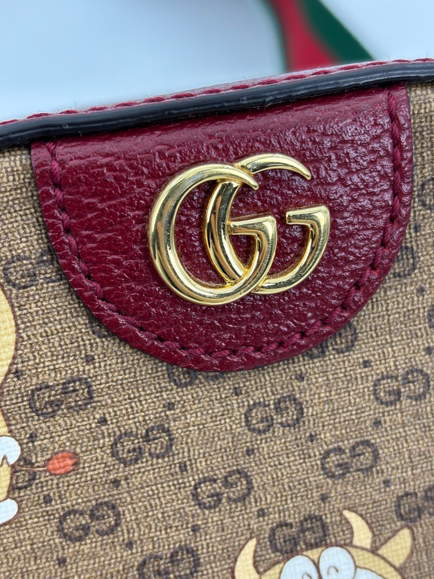 Gucci - Doraemon x GG Supreme Camera Bag - Coated canvas with leather trim - Brown - (Small)