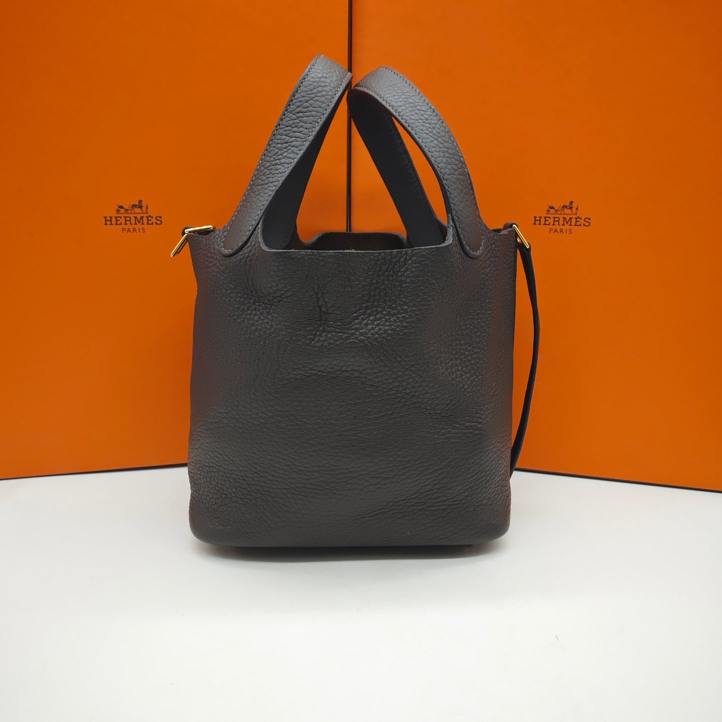 Hermès - Picotin 18 - Taurillon Clemence leather - Brown - (mini)