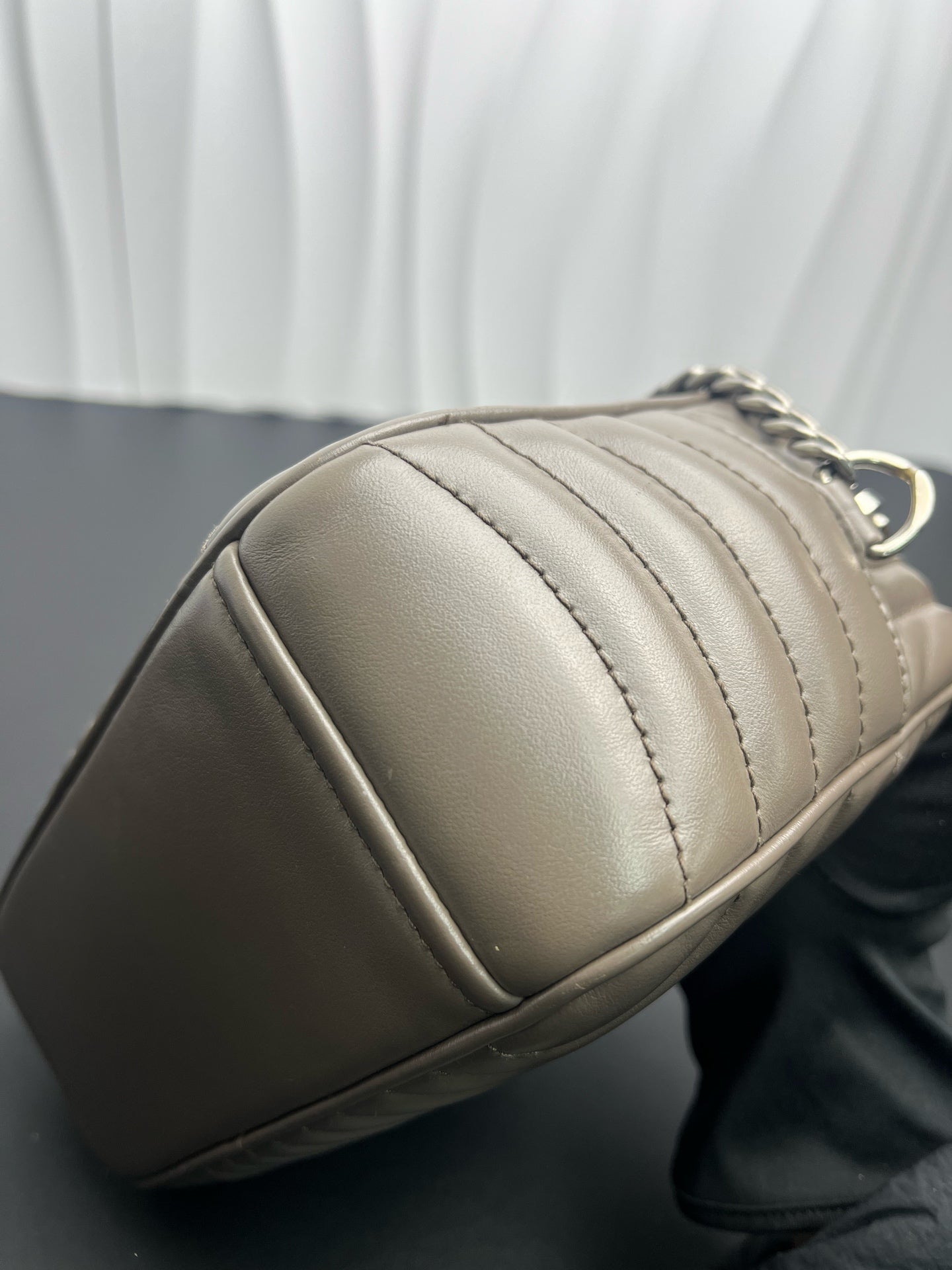 Prada - Diagram Camera Bag - Leather - Grey - (small)