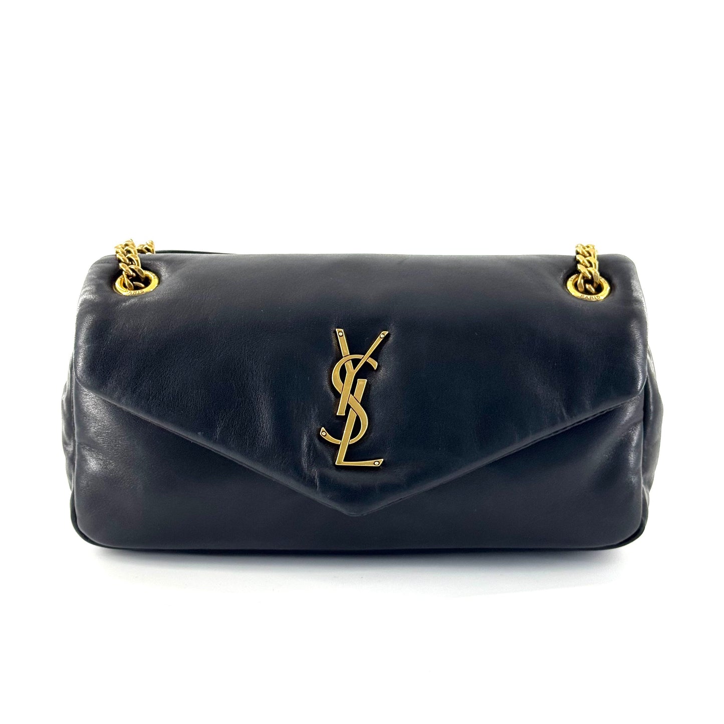 Saint Laurent - Calypso Envelope Chain Bag - Lambskin leather - Black with Gold-Tone Hardware - (Medium)