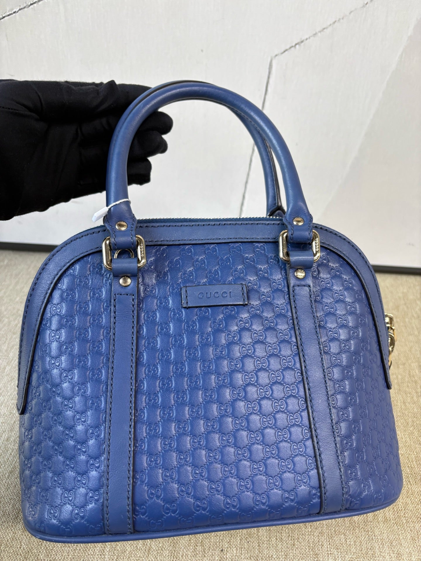 Gucci - Microguccisima Dome Satchel - Leather - Blue - (Small)