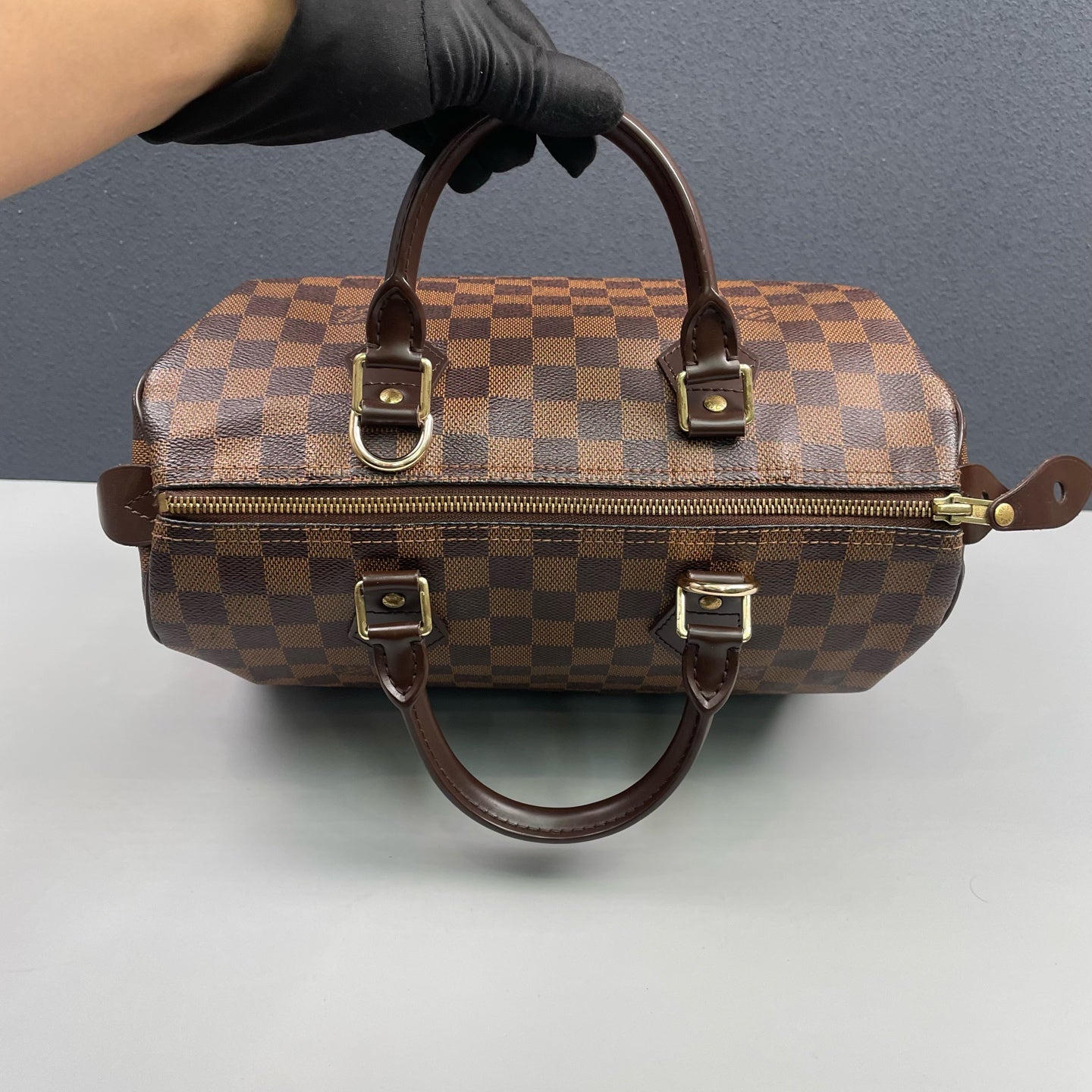 Louis Vuitton - Speedy 30 - Damier Ebene coated canvas with leather trim - Brown - (Medium)