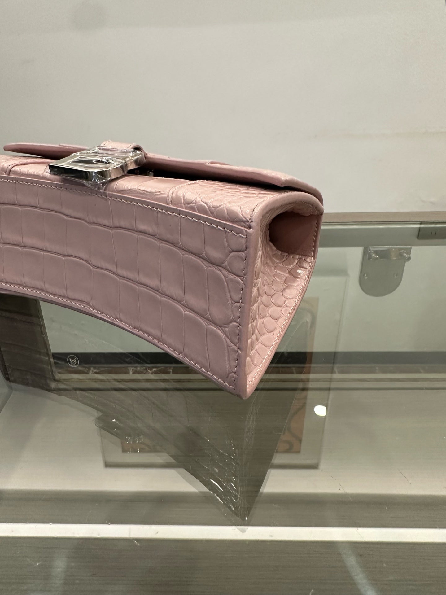 Balenciaga - Hourglass XS - Embossed leather - Pink - (Mini)