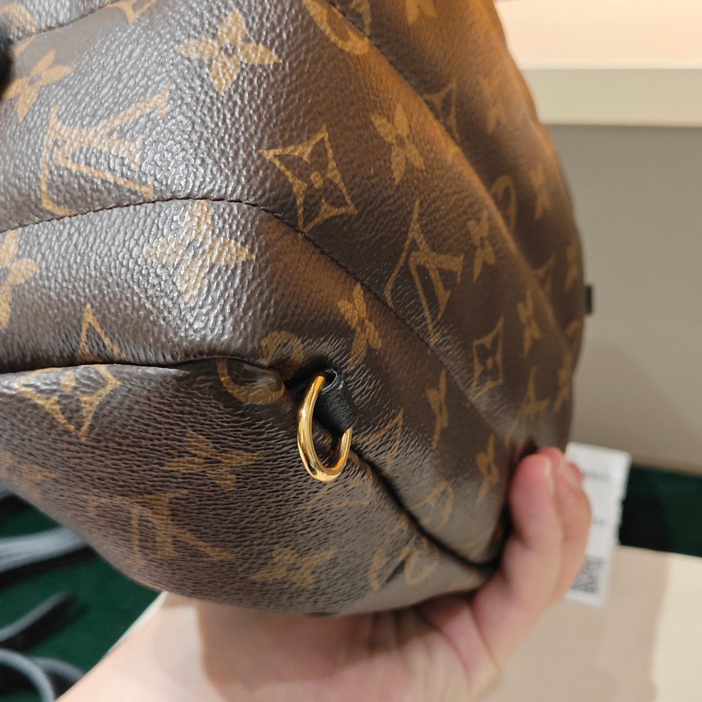 Louis Vuitton - Palm Springs Mini Backpack - Monogram coated canvas with black cowhide leather trim - Brown - (mini)