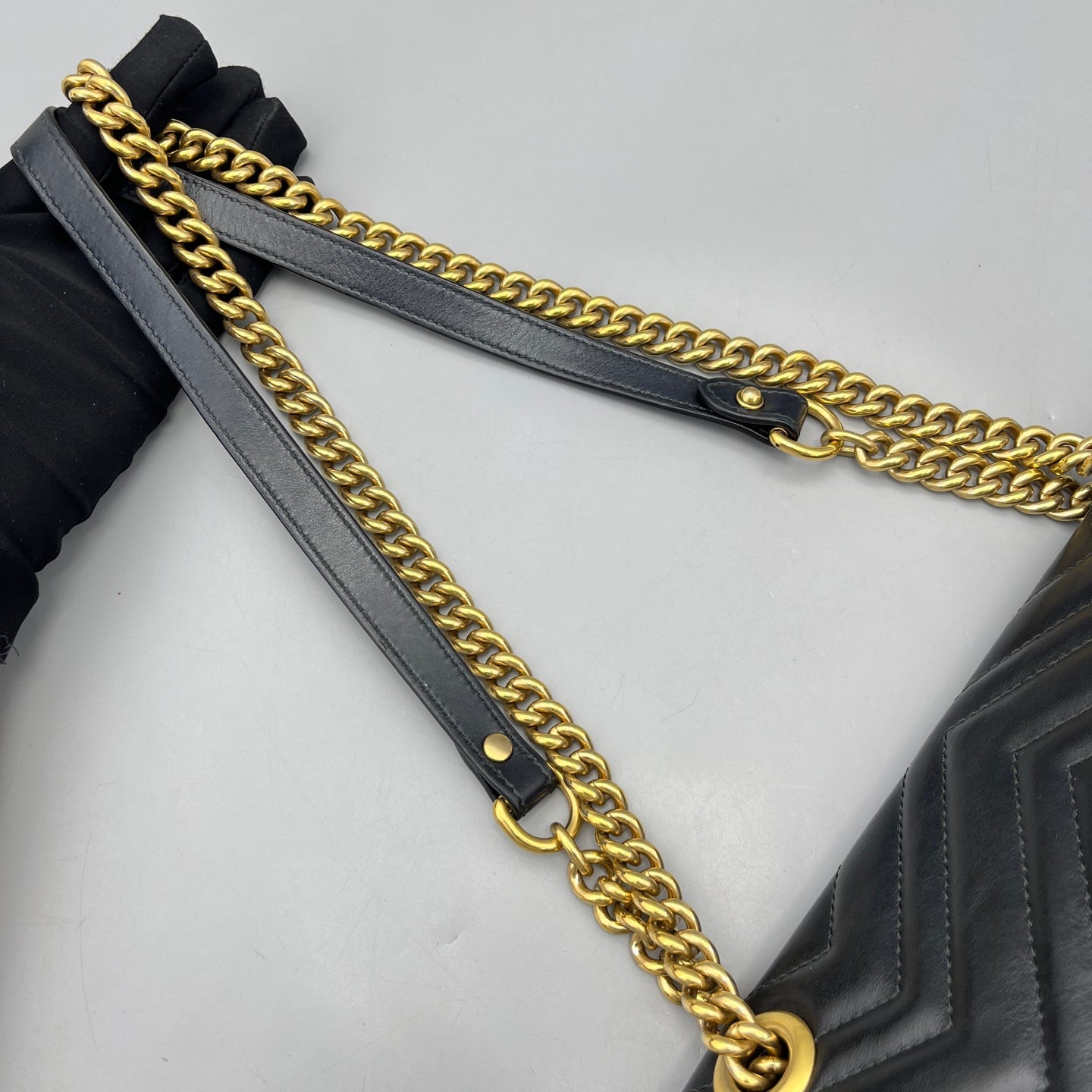 Gucci - GG Marmont Matelassé Small Shoulder Bag - Matelassé leather - Black with Gold-Tone Hardware - (Small)