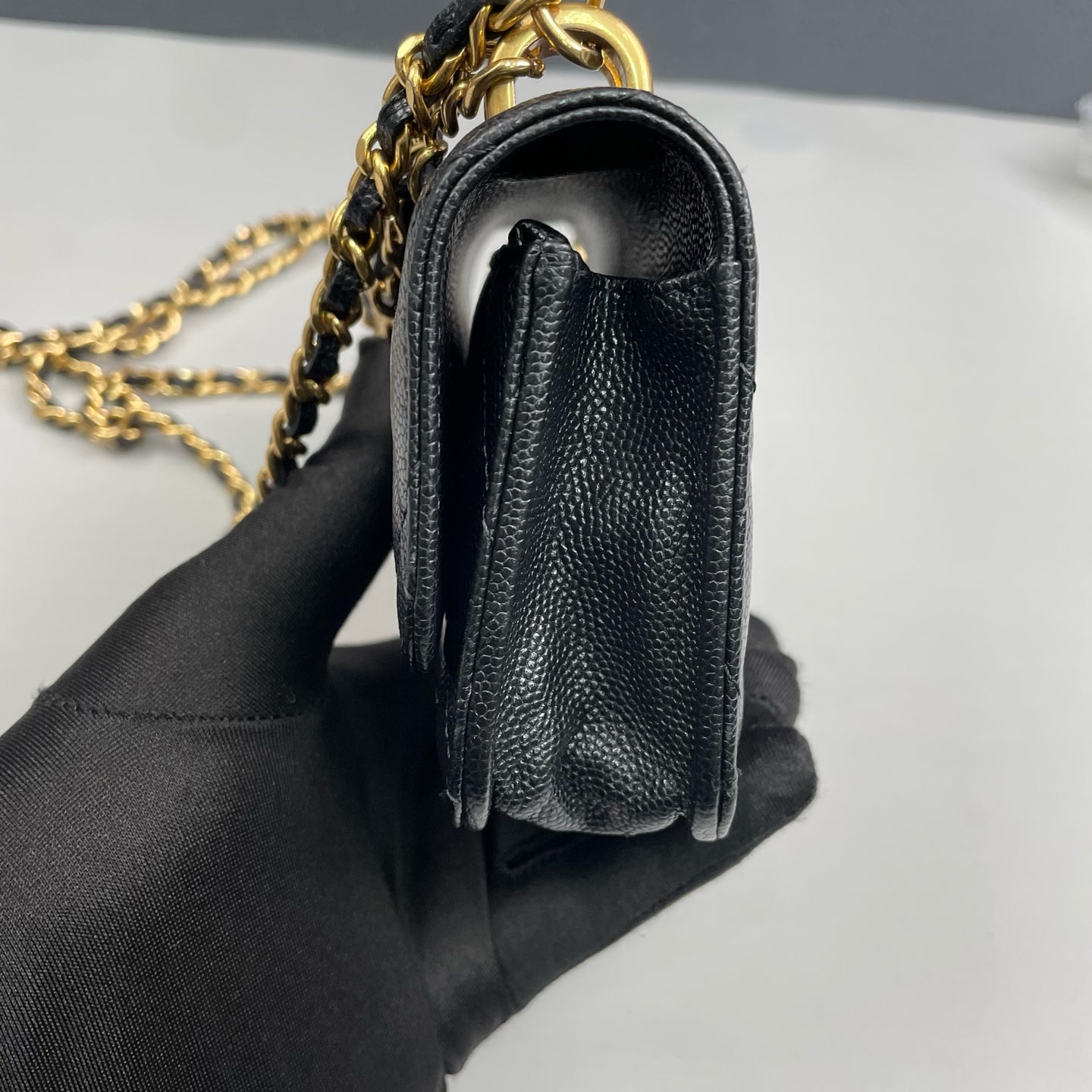 Chanel - Mini WOC (Wallet on Chain) - Grained calfskin leather - Black - (mini)
