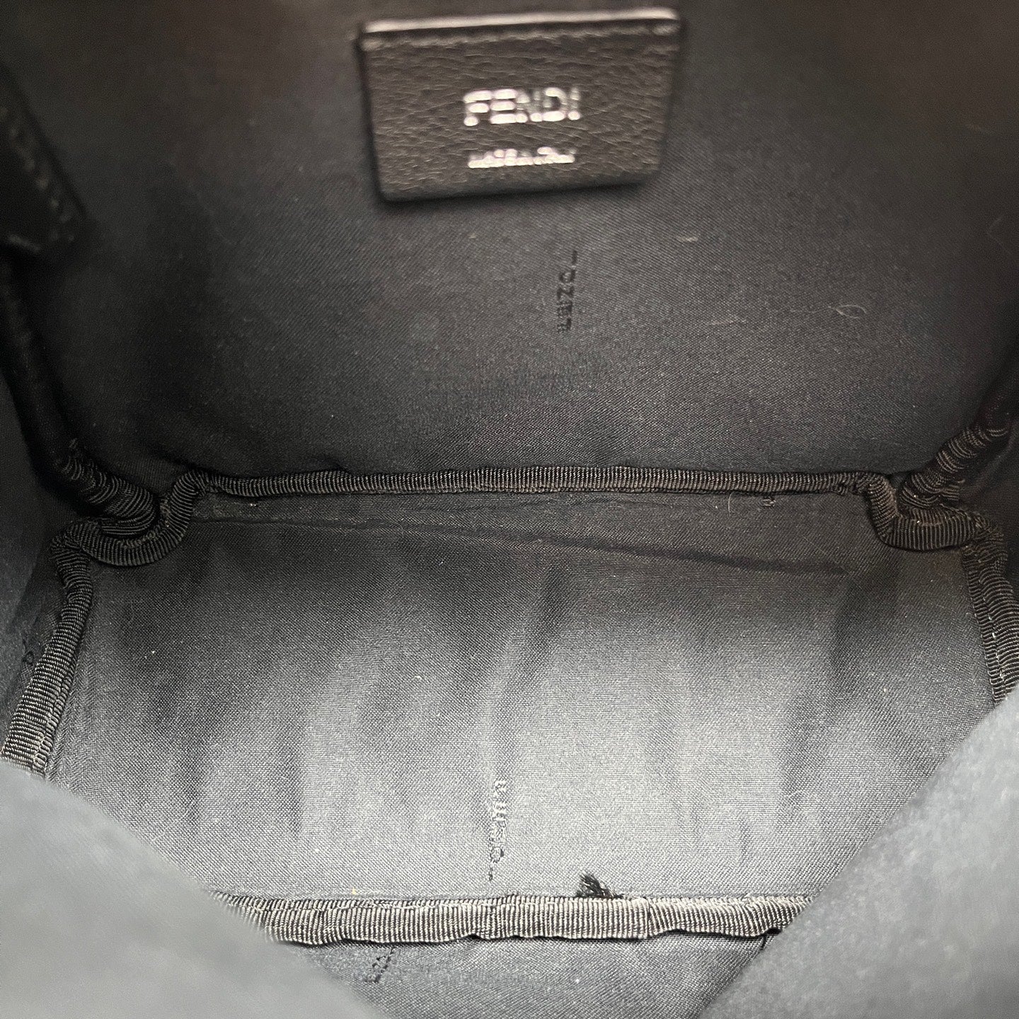 Fendi - Mini Backpack - Grained leather with embroidery - Black with multicolor embroidery - (mini)