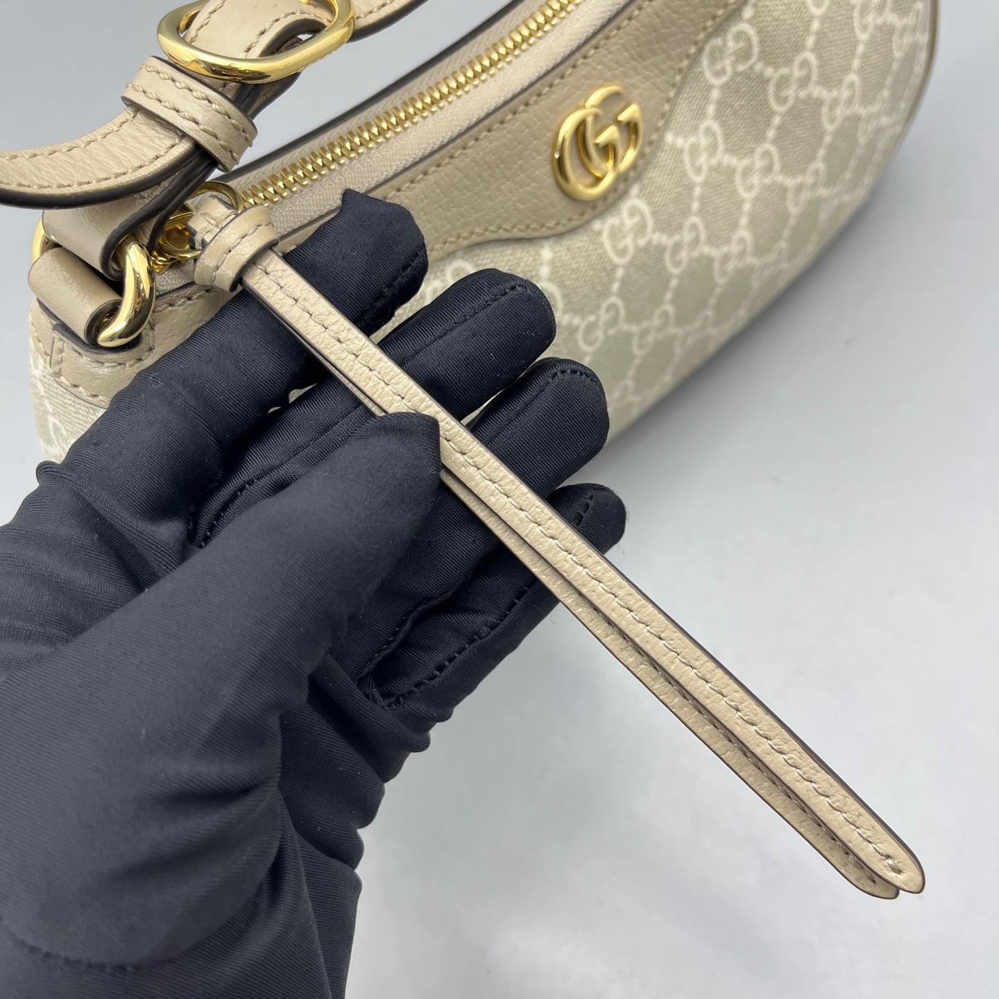 Gucci - Ophidia Shoulder Bag - GG Supreme canvas with leather trim - Beige - (mini)