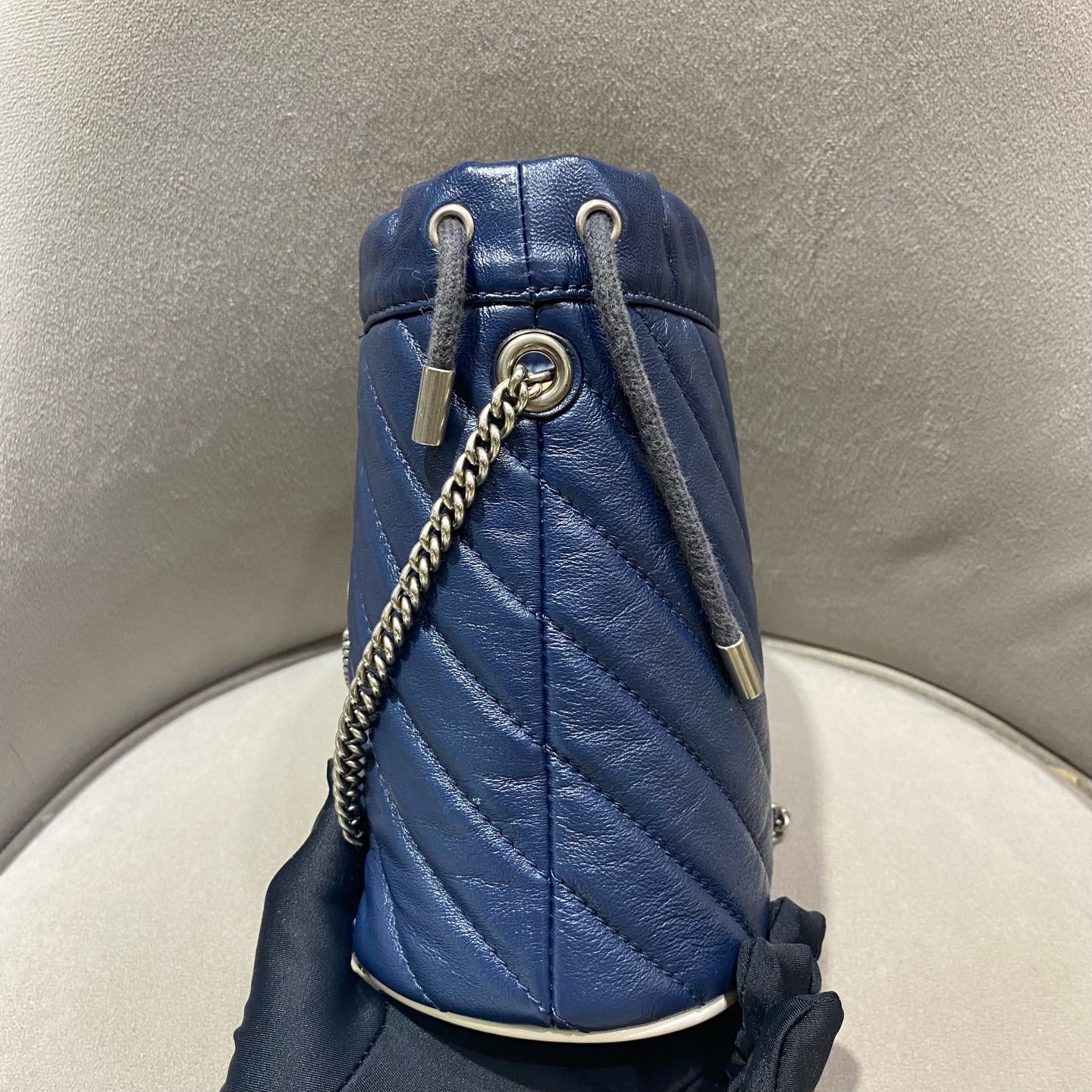 Gucci - Marmont Mini Bucket Bag - Leather - Navy - (mini)