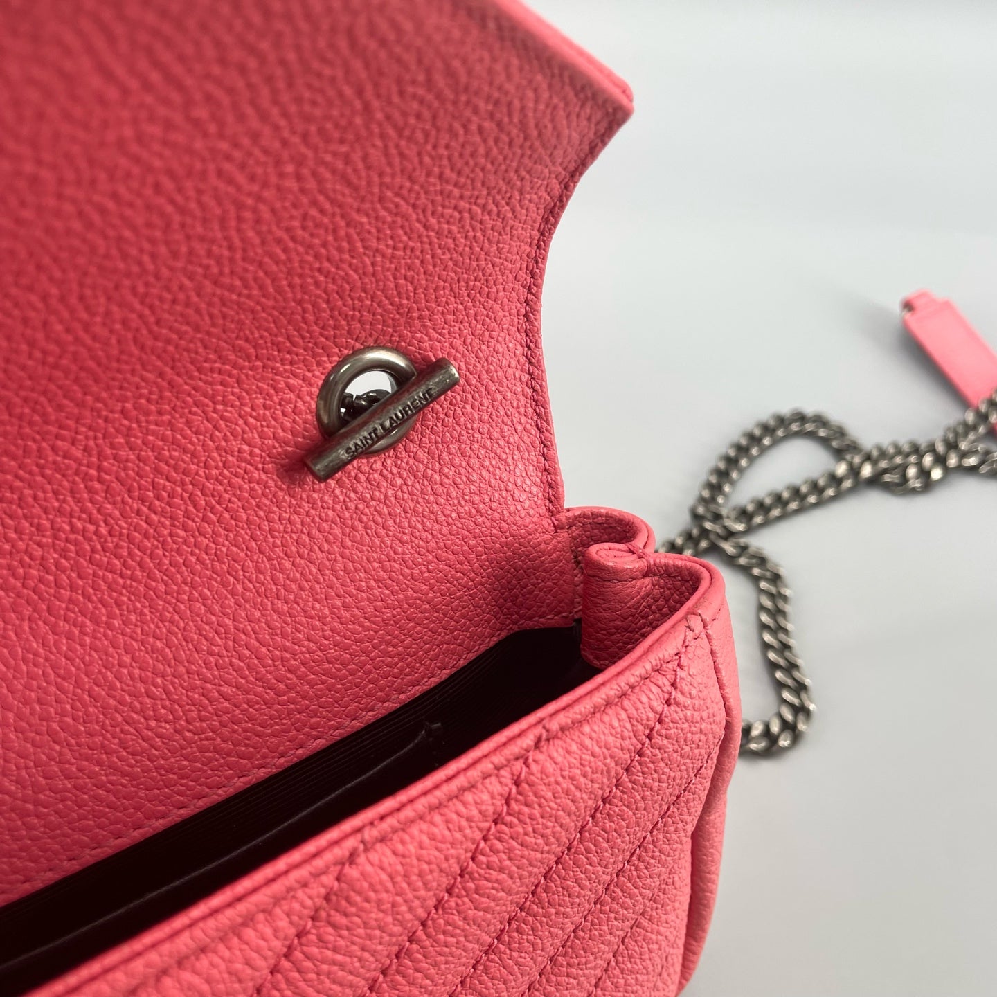 Saint Laurent - College Mini Messenger Bag - Leather - Pink - (mini)