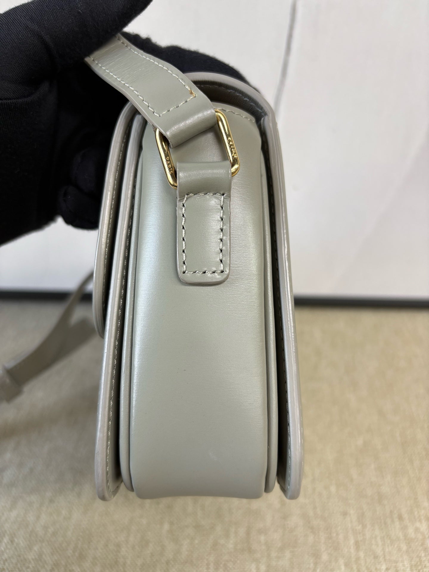 Celine - Teen Triomphe Box Bag - Calfskin leather - Green - (mini)