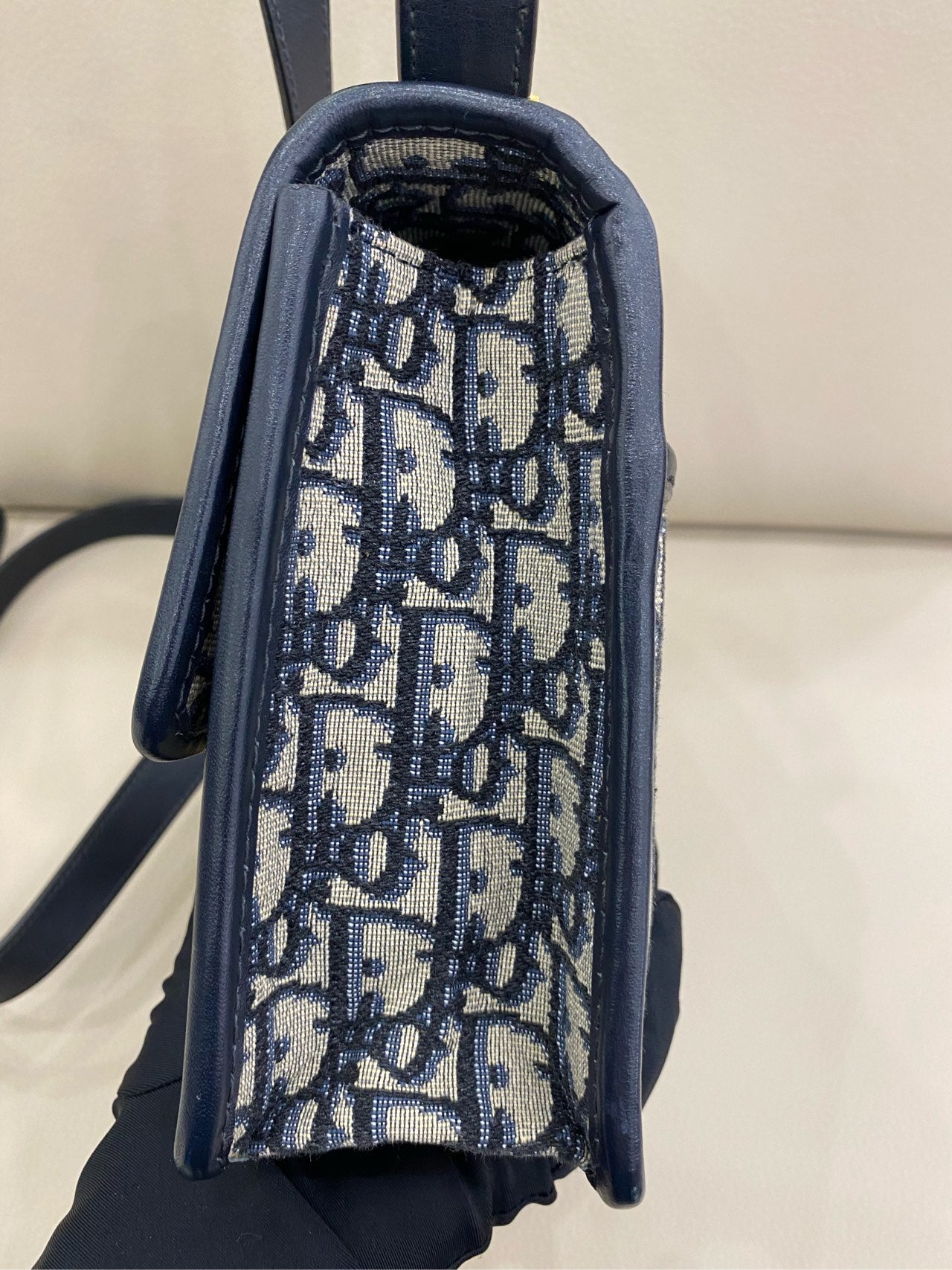 Dior - 30 Montaigne - Dior Oblique jacquard canvas with leather trim - Navy - (medium)