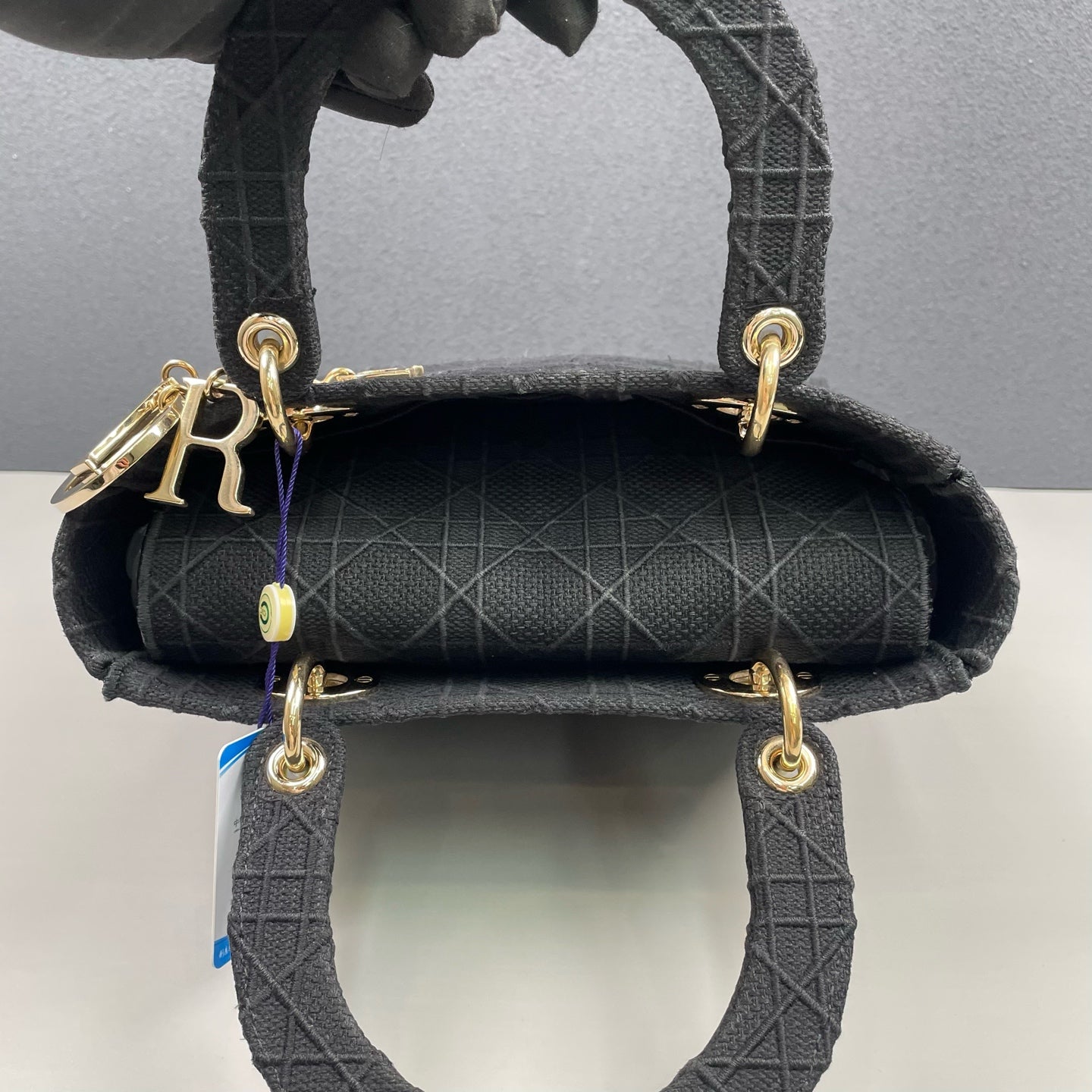 Dior - Lady Dior - Embroidered cloth - Black - (Small)