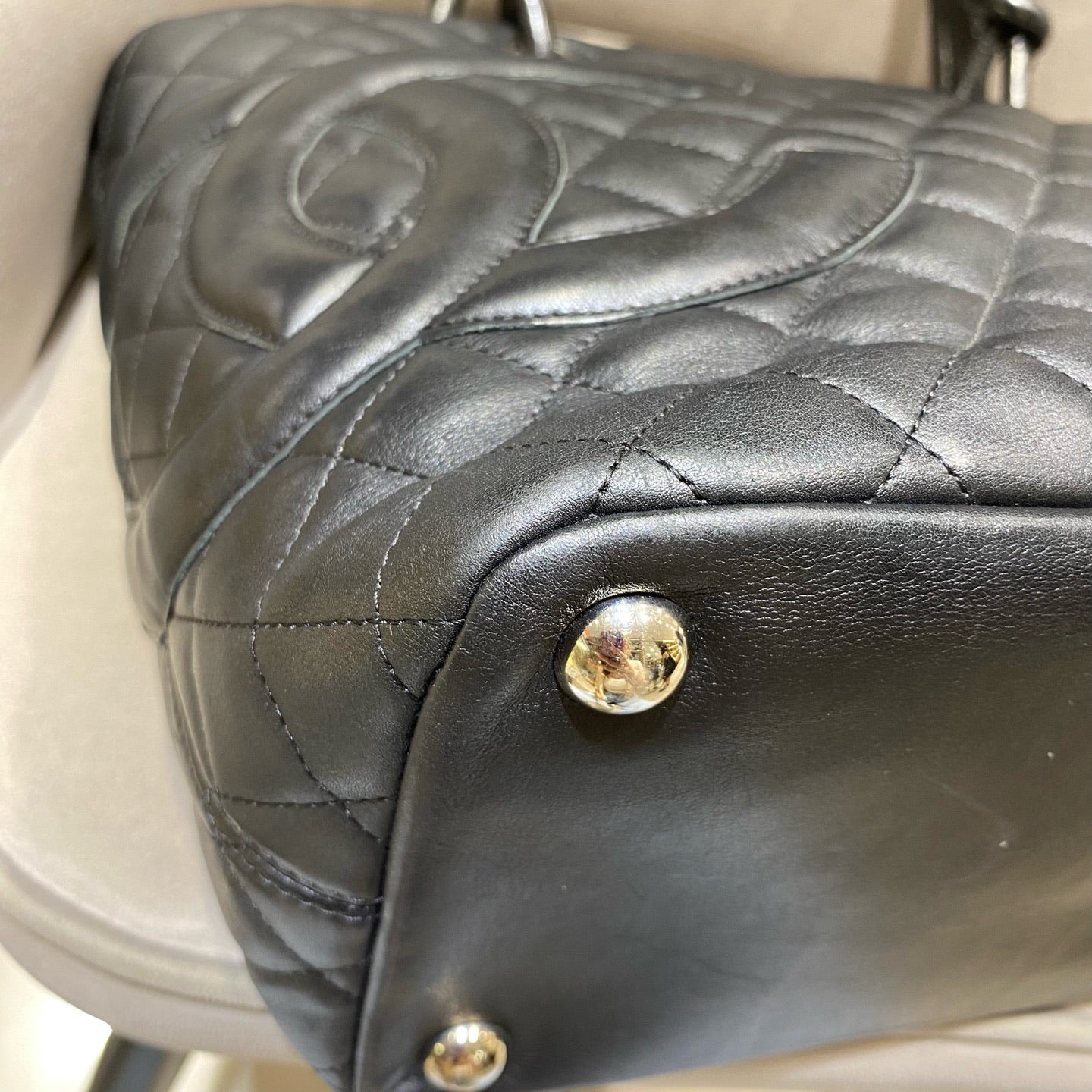 Chanel - Cambon Tote Bag - Calfskin leather - Black - (Medium)