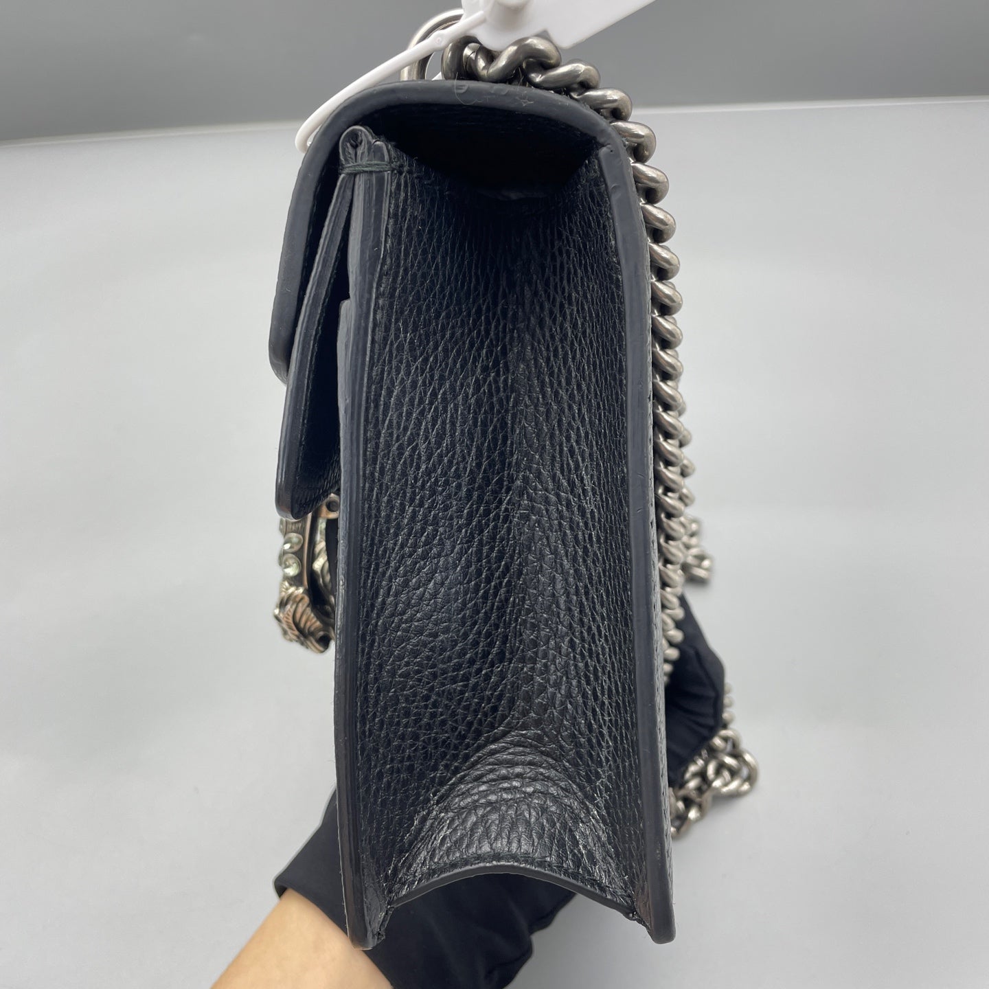 Gucci - Dionysus Mini with Crystal Buckle - Grained leather - Black - (mini)