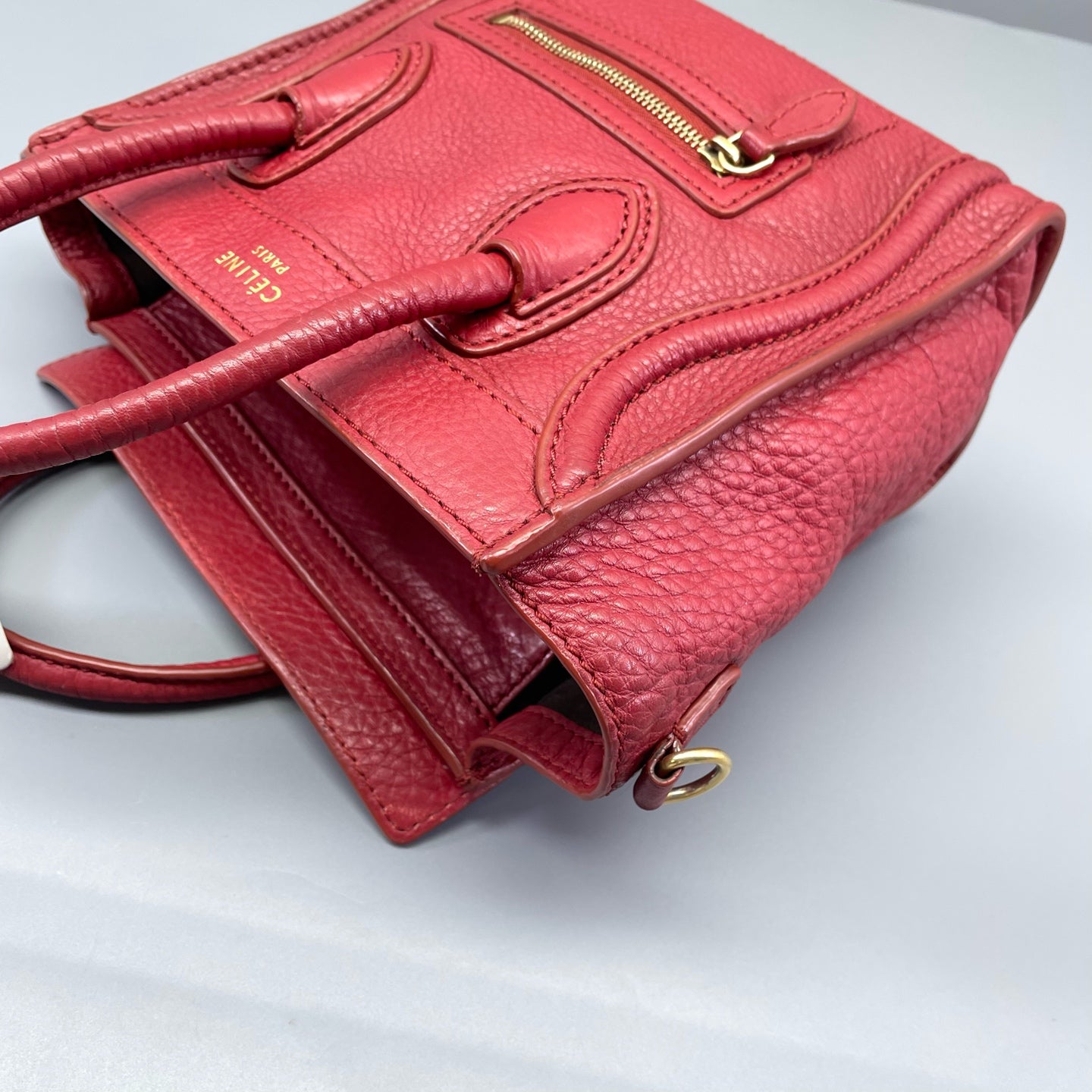 Celine - Luggage Nano - Grained leather - Red - (mini)