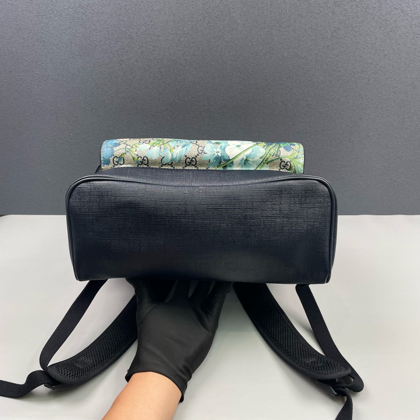 Gucci - Geranium Floral GG Supreme Backpack - GG Supreme canvas with leather trim - Multicolour - (Medium)