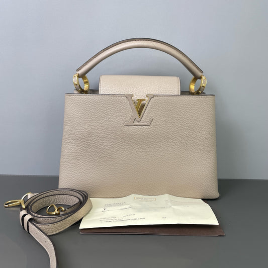 Louis Vuitton - Capucines - Leather - Grey - (medium)