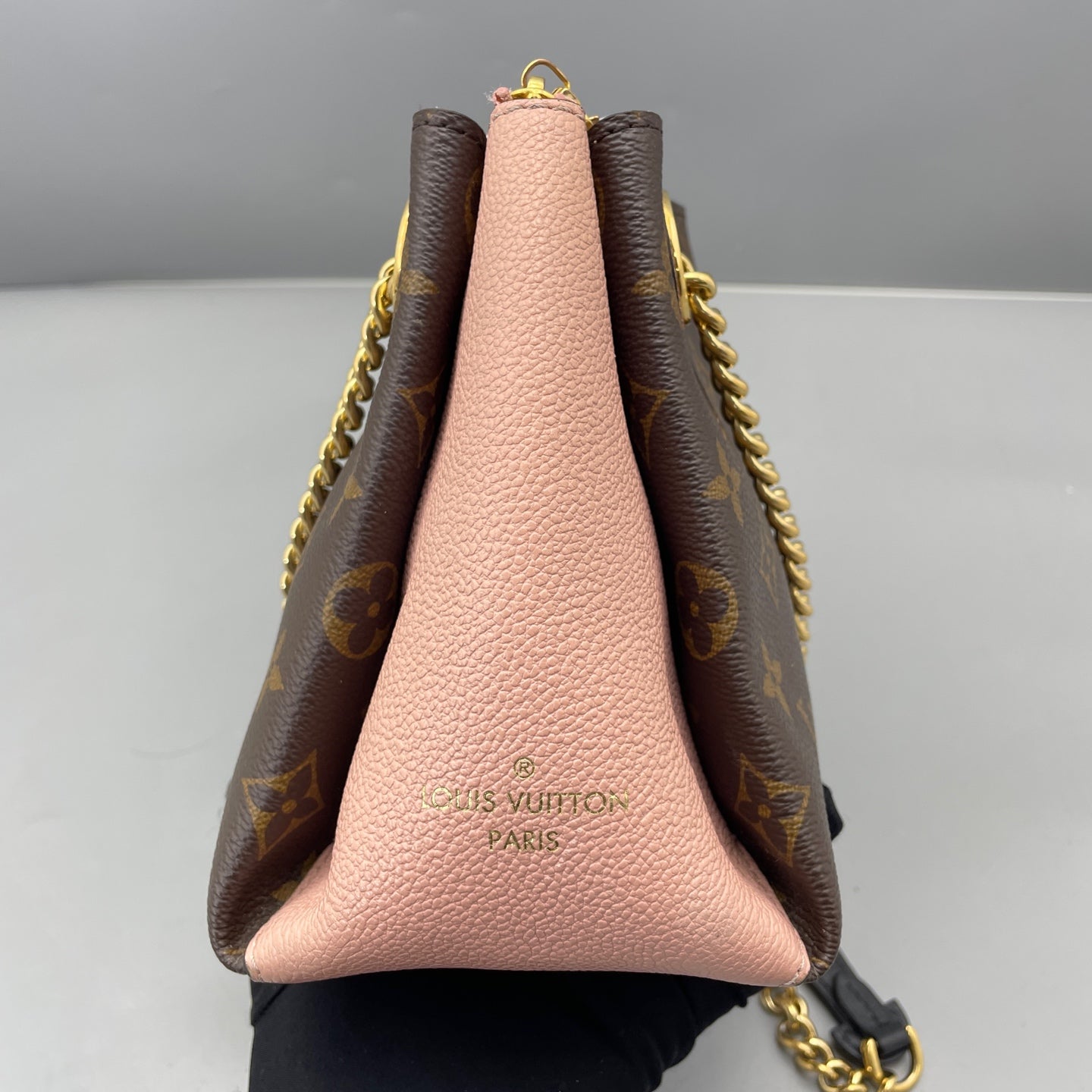Louis Vuitton - Surene BB Chain Bag - Monogram coated canvas and grained leather - Brown and Pink - (mini)