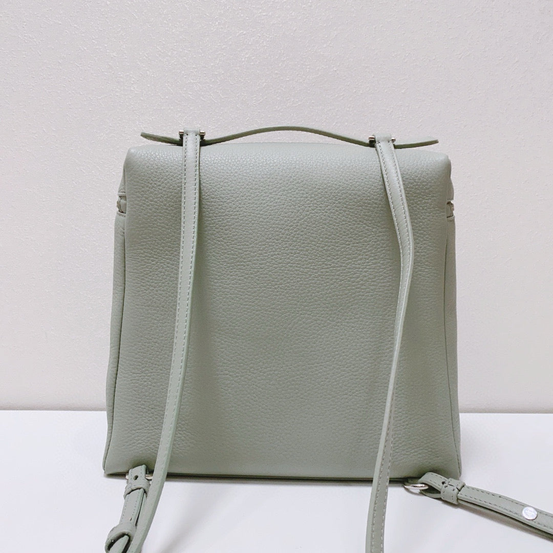 Loro Piana - Extra Pocket Backpack L23.5 - Calfskin leather - Eucalyptus - (mini)