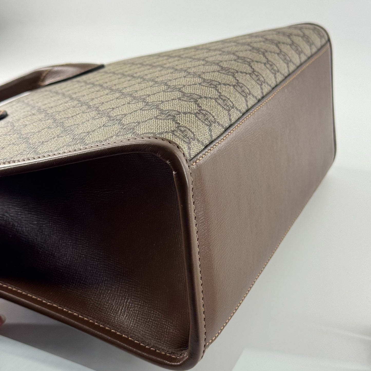 Gucci - Ophidia Small Tote Bag - GG Supreme coated canvas with leather trim - Beige and Brown - (small)