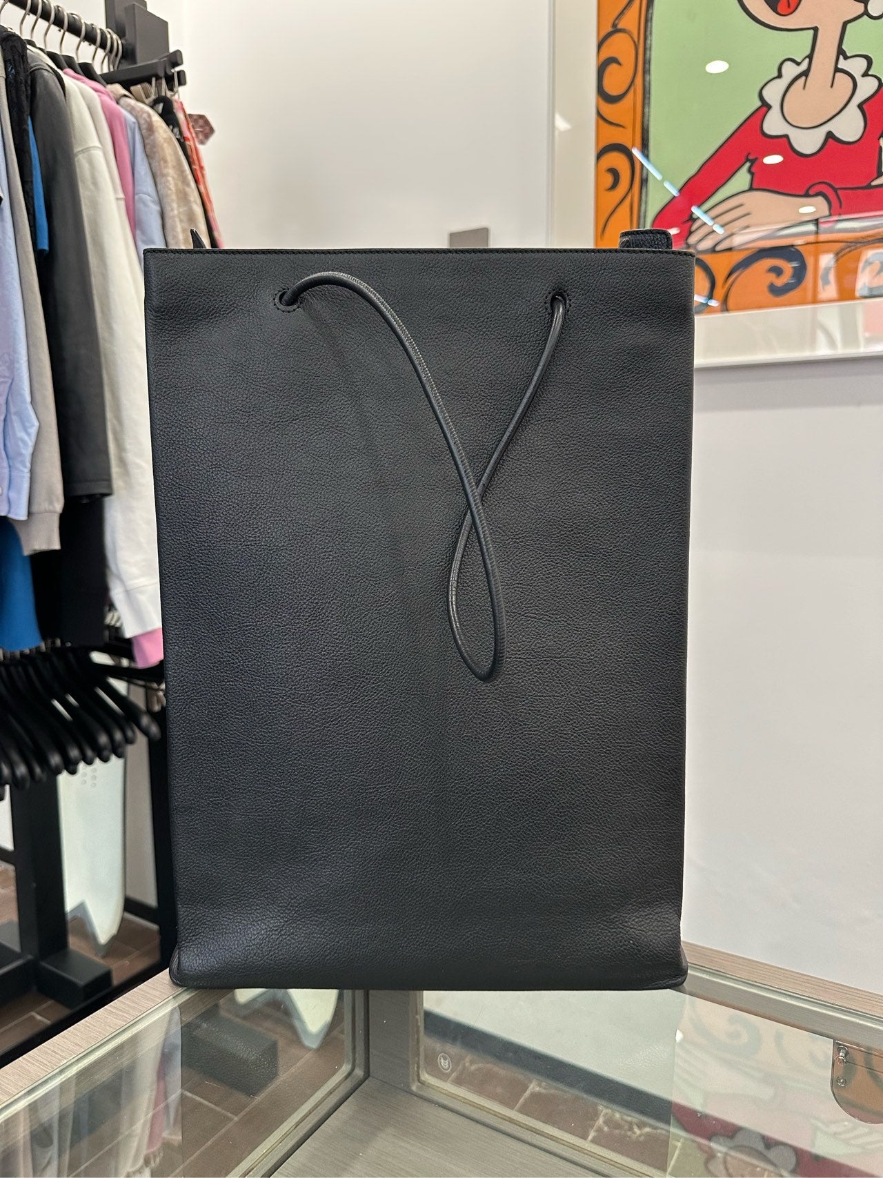 Balenciaga - Shopping Bag Tote - Calfskin leather exterior with textile lining - Black - (medium)