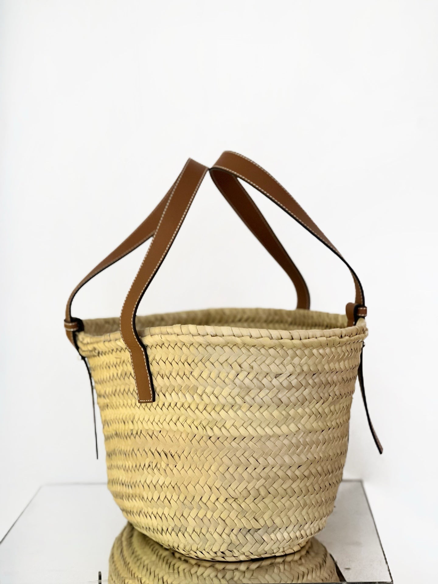 LOEWE - Basket - Wicker and Leather - Beige - (small)