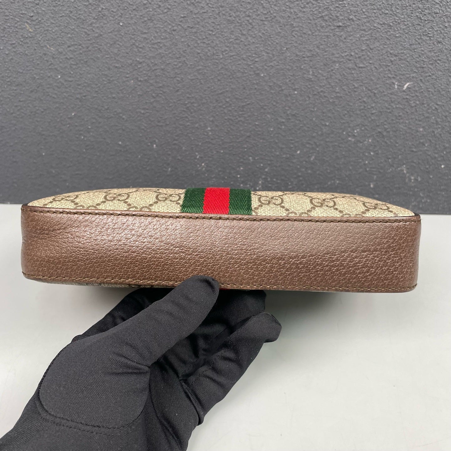 Gucci - Ophidia Small Crossbody Bag - GG Supreme canvas with textured leather trim - Beige, Brown, Green, Red - (Small)
