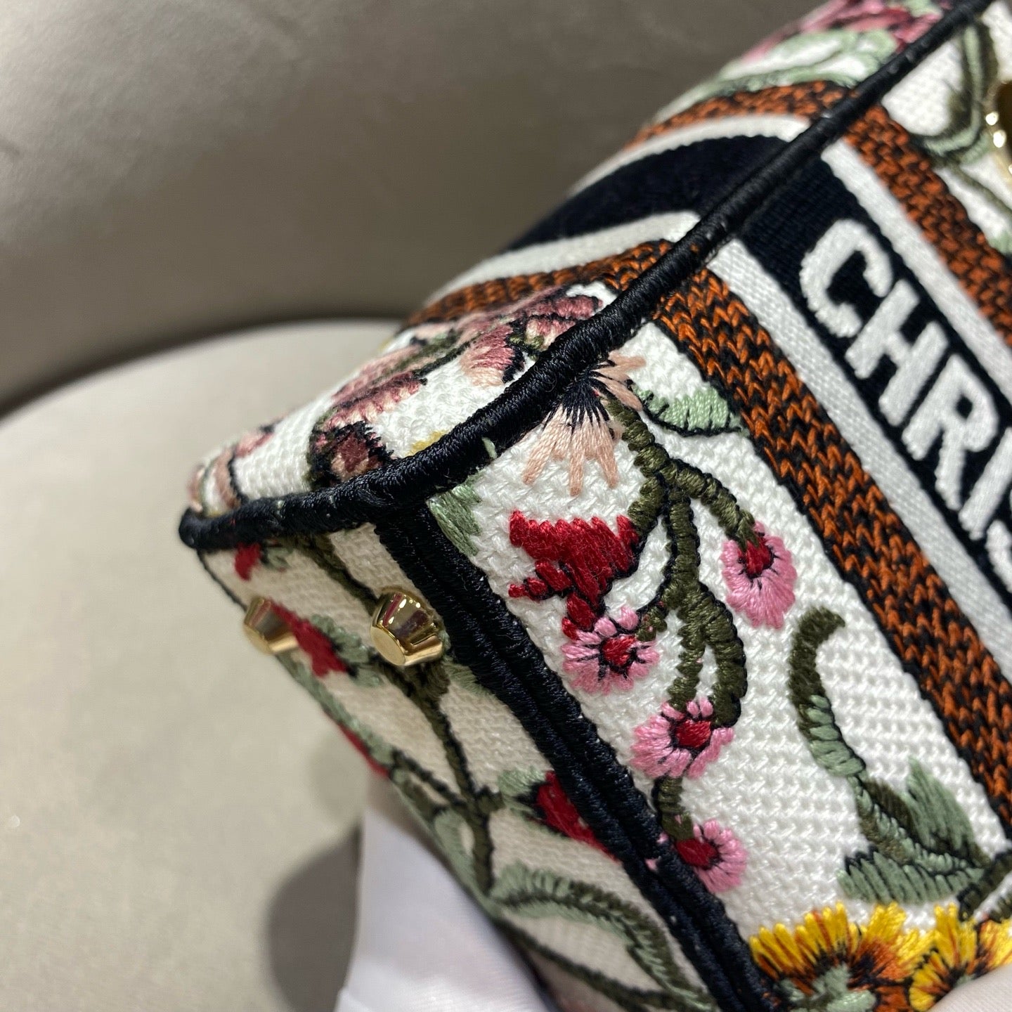 Dior - Lady D-Lite - Embroidered canvas - White with Multicolour embroidery - (Mini)