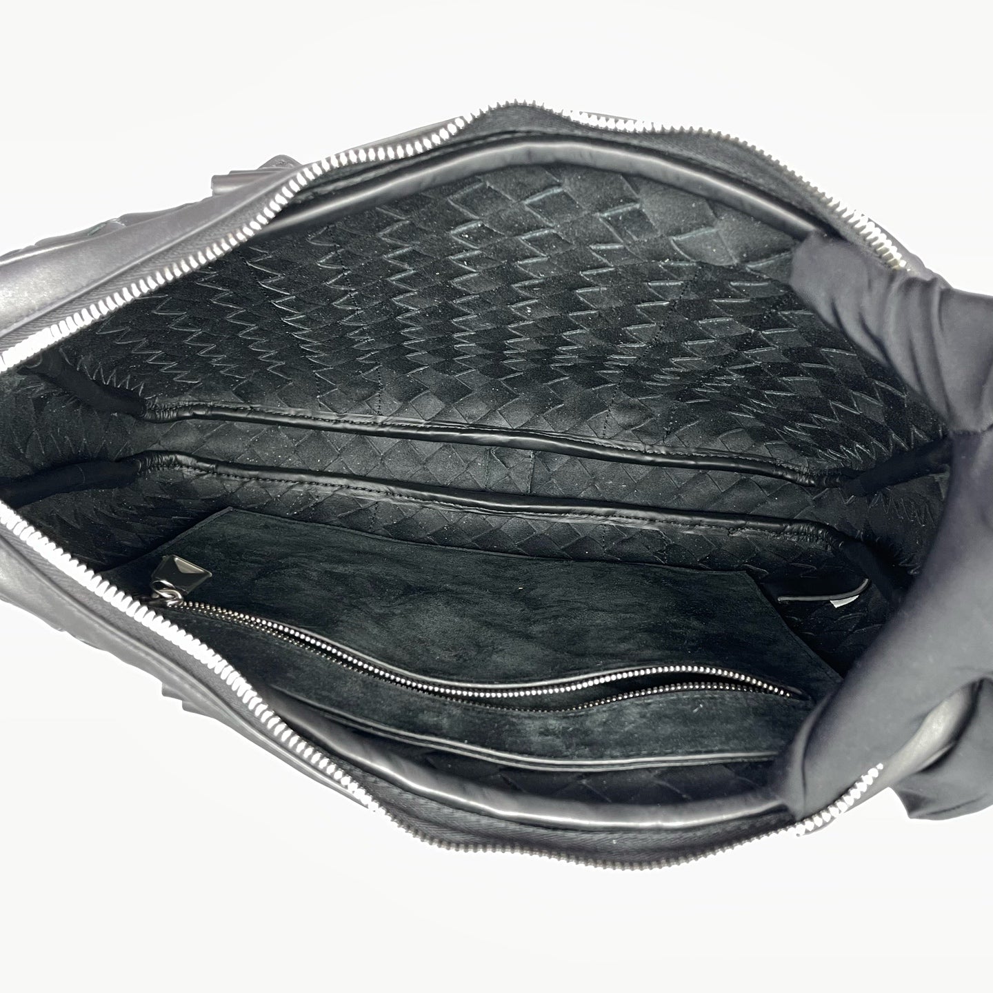Bottega Veneta - Intrecciato Woven Briefcase - Leather - Black - (small)