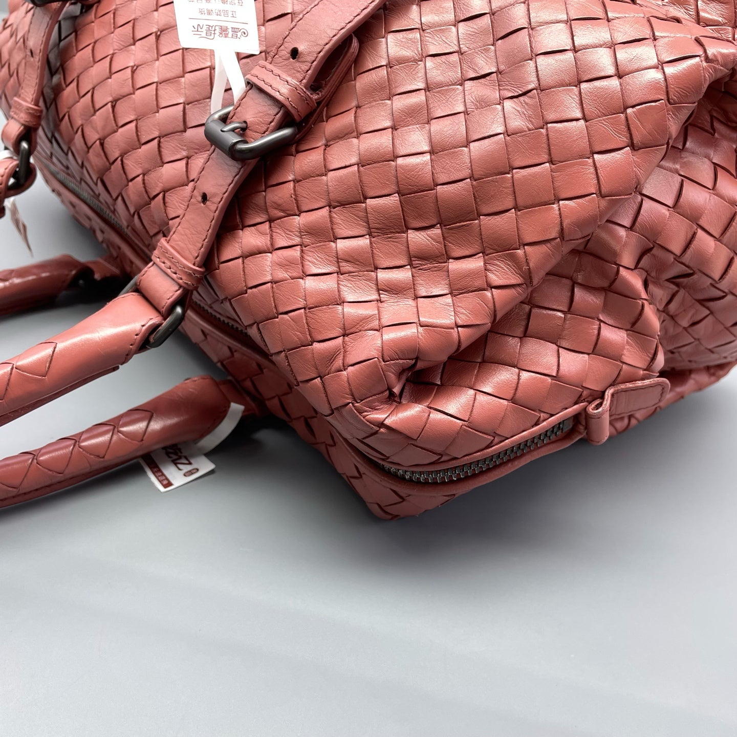 Bottega Veneta - Intrecciato Satchel - Leather - Dusty Rose with Gunmetal Hardware - (Medium)