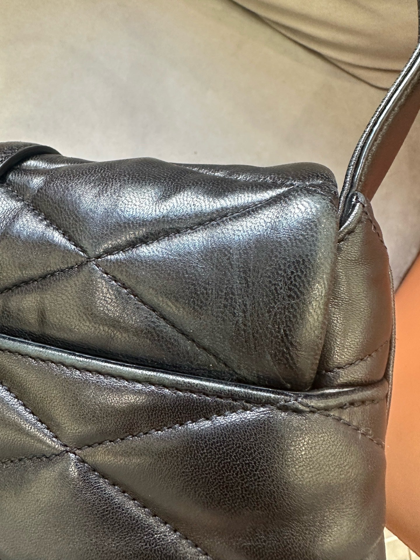 Saint Laurent - LE57 - Lambskin leather - Black - (Small)