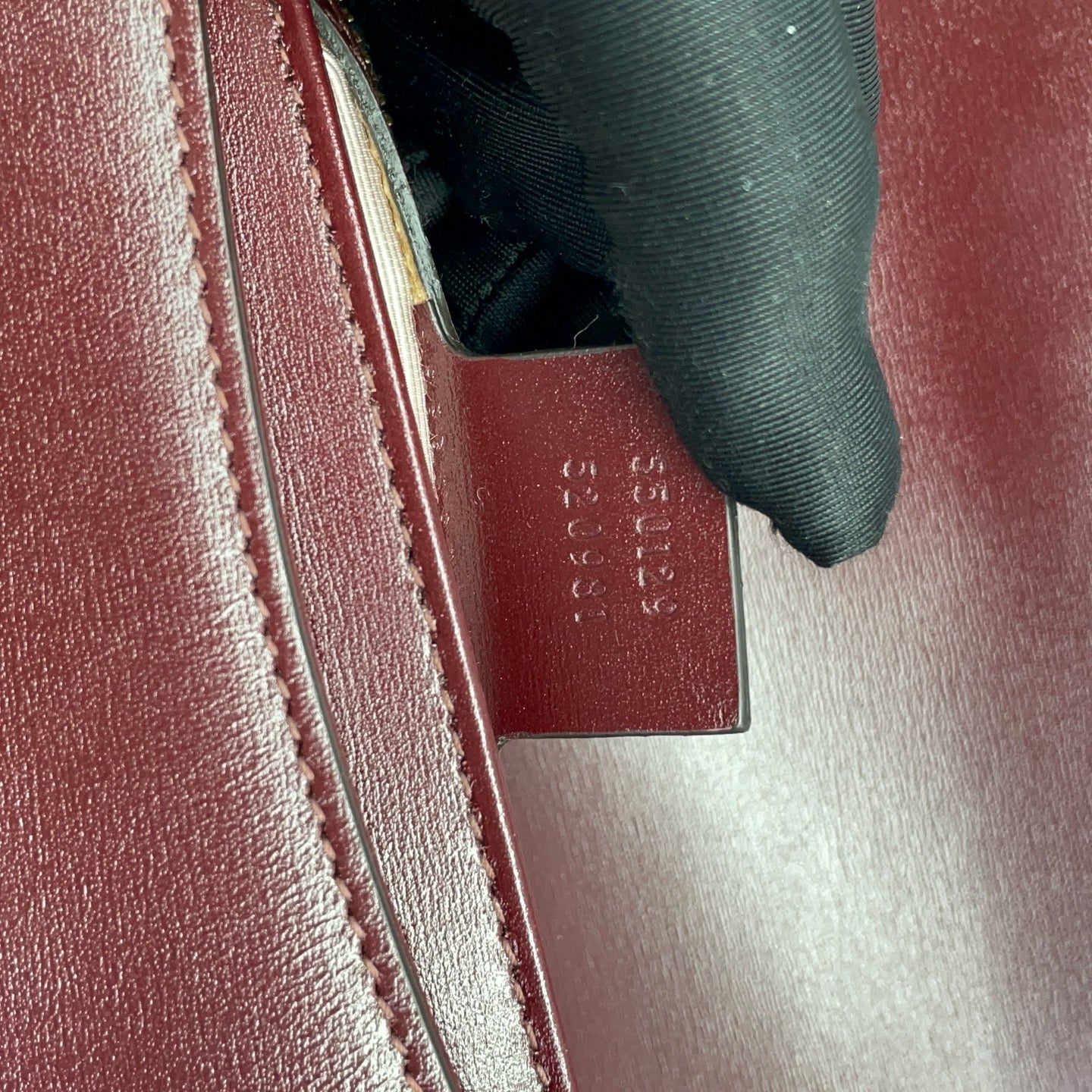 Gucci - Arli - Smooth leather - Burgundy - (small)